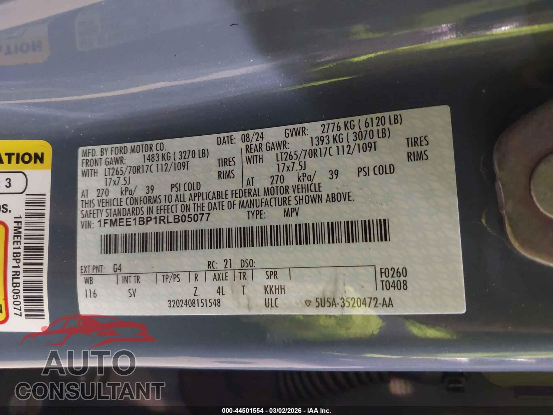 FORD BRONCO 2024 - 1FMEE1BP1RLB05077