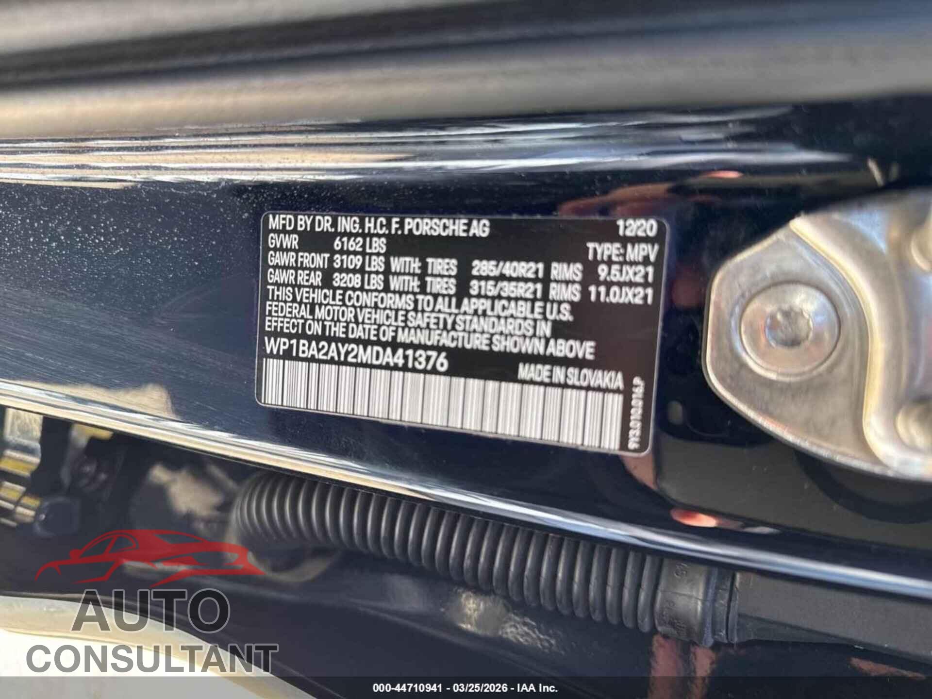 PORSCHE CAYENNE COUPE 2021 - WP1BA2AY2MDA41376
