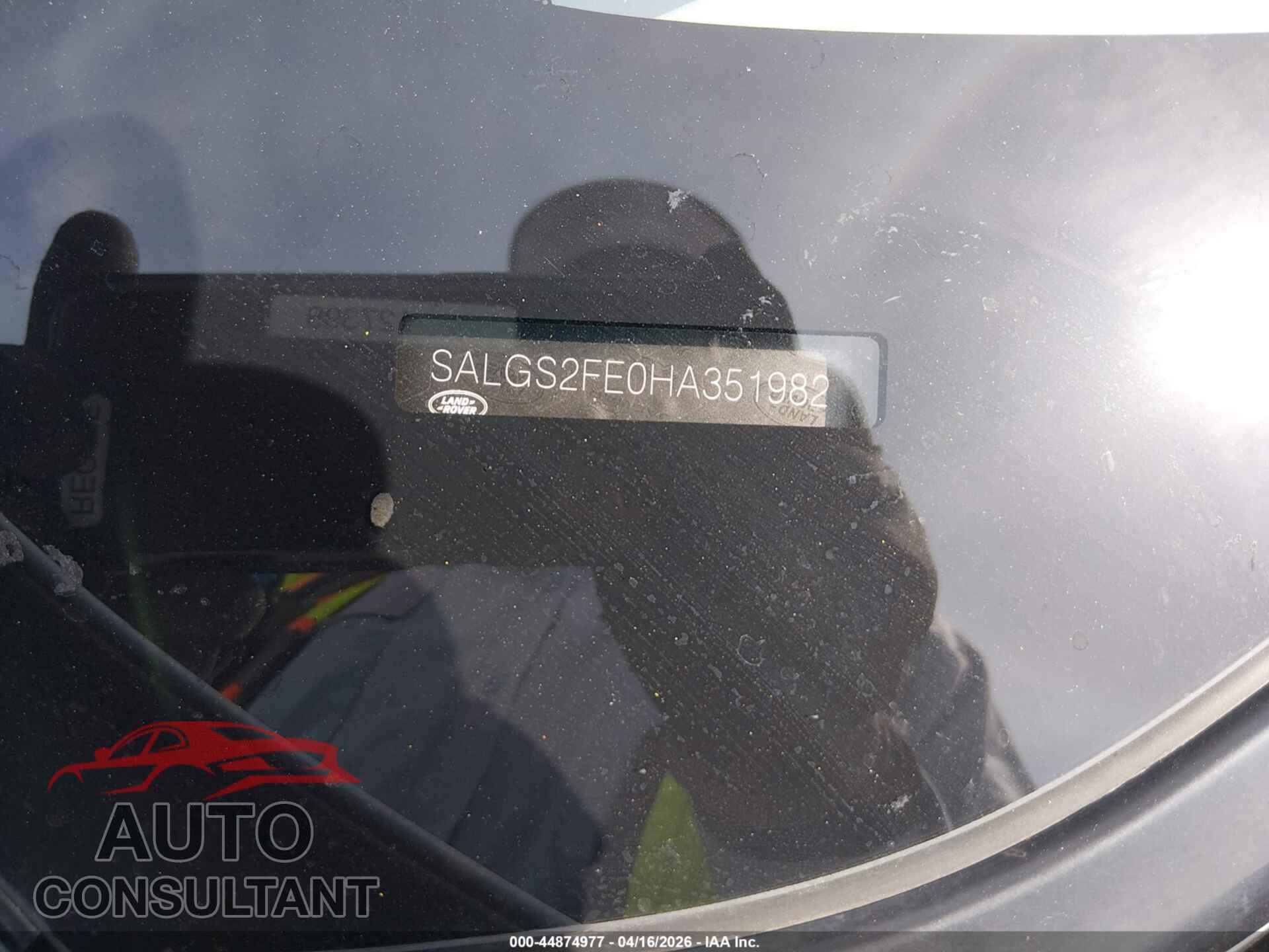 LAND ROVER RANGE ROVER 2017 - SALGS2FE0HA351982