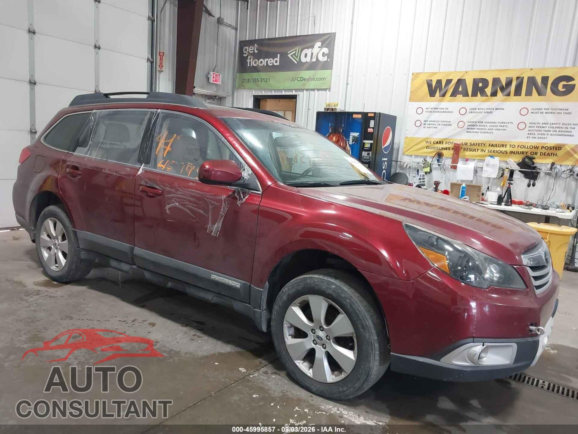 SUBARU OUTBACK 2011 - 4S4BRBLC8B3430758