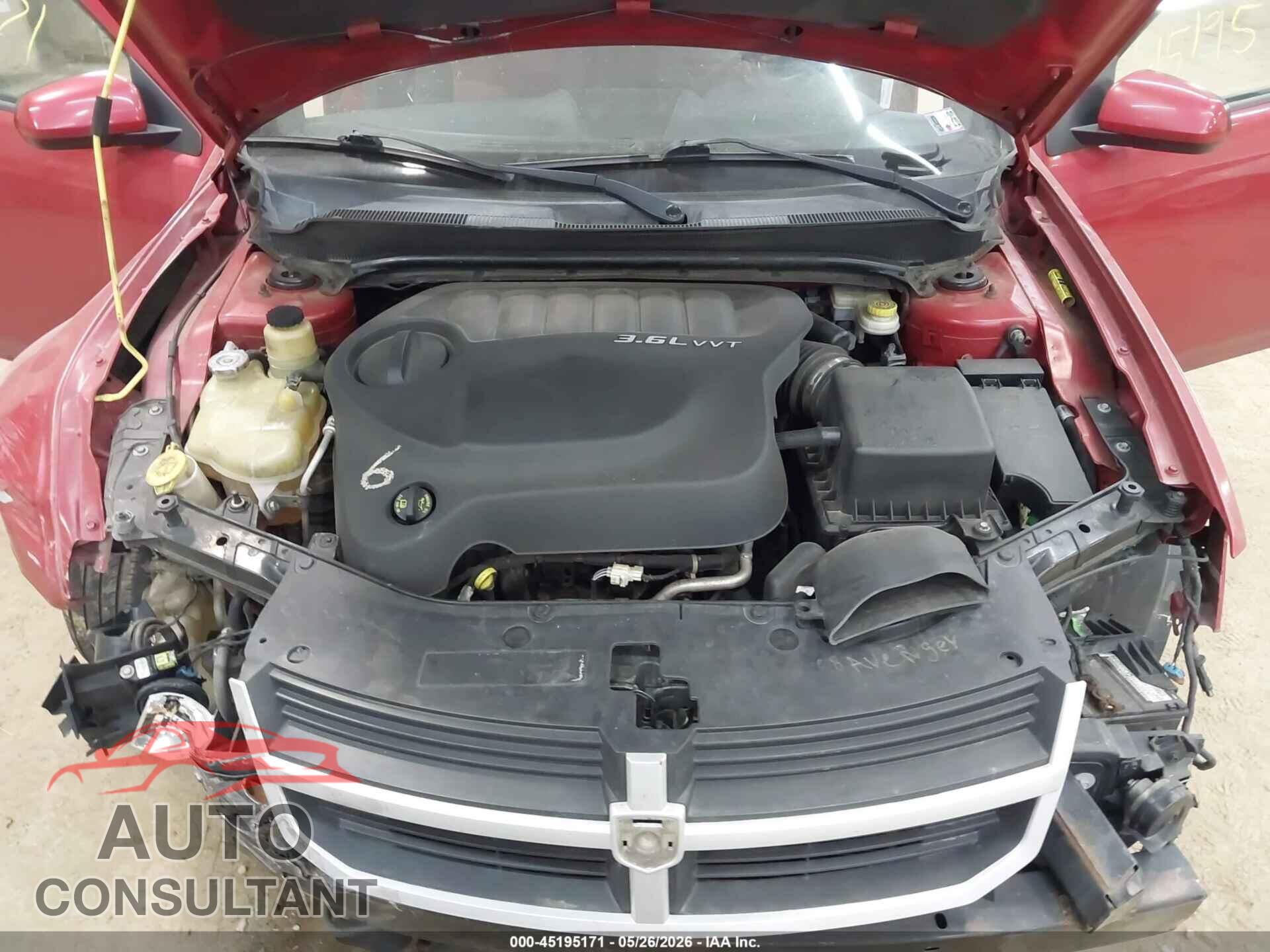 DODGE AVENGER 2012 - 1C3CDZEG6CN142425