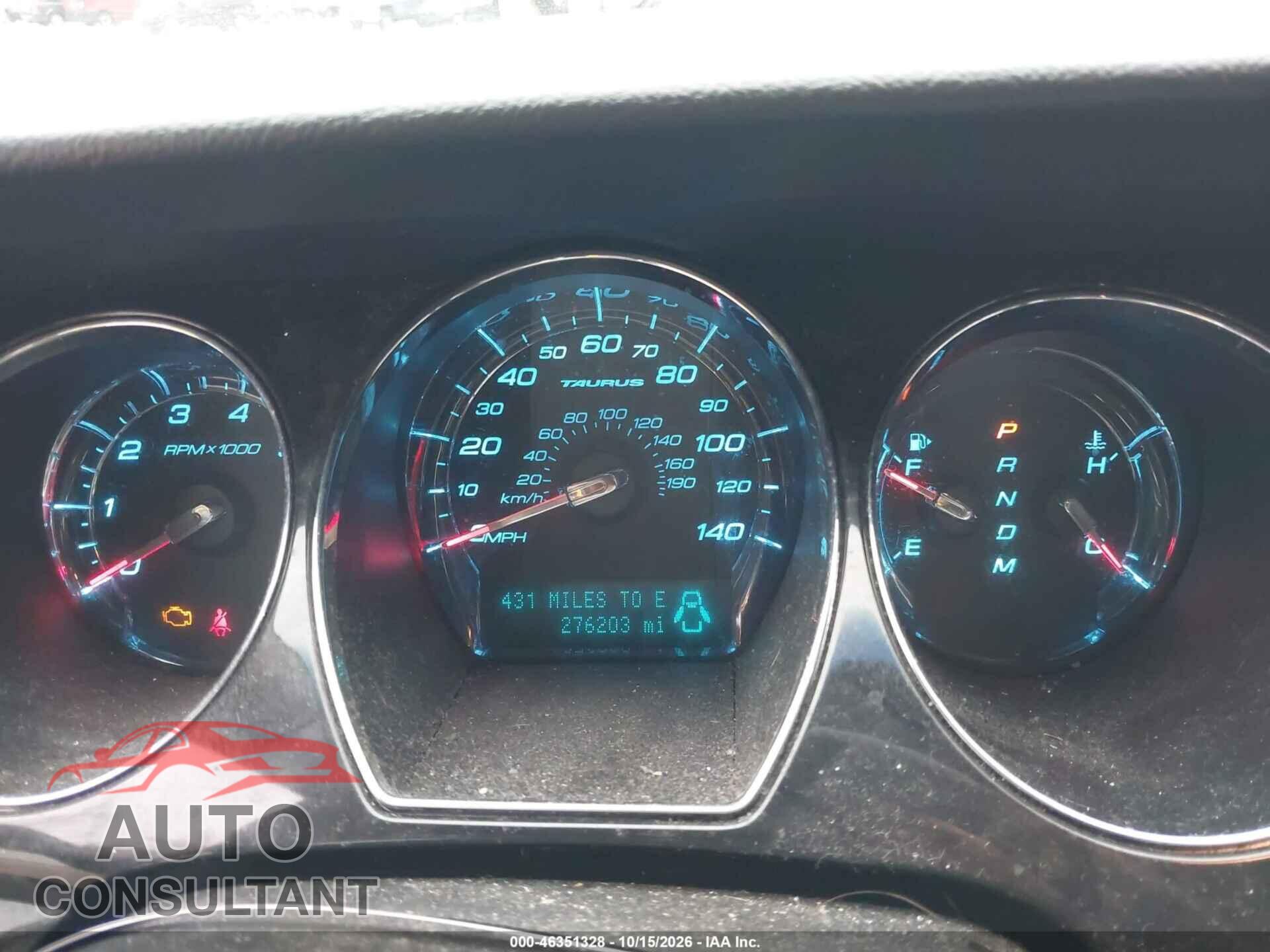 FORD TAURUS 2010 - 1FAHP2FW8AG130189