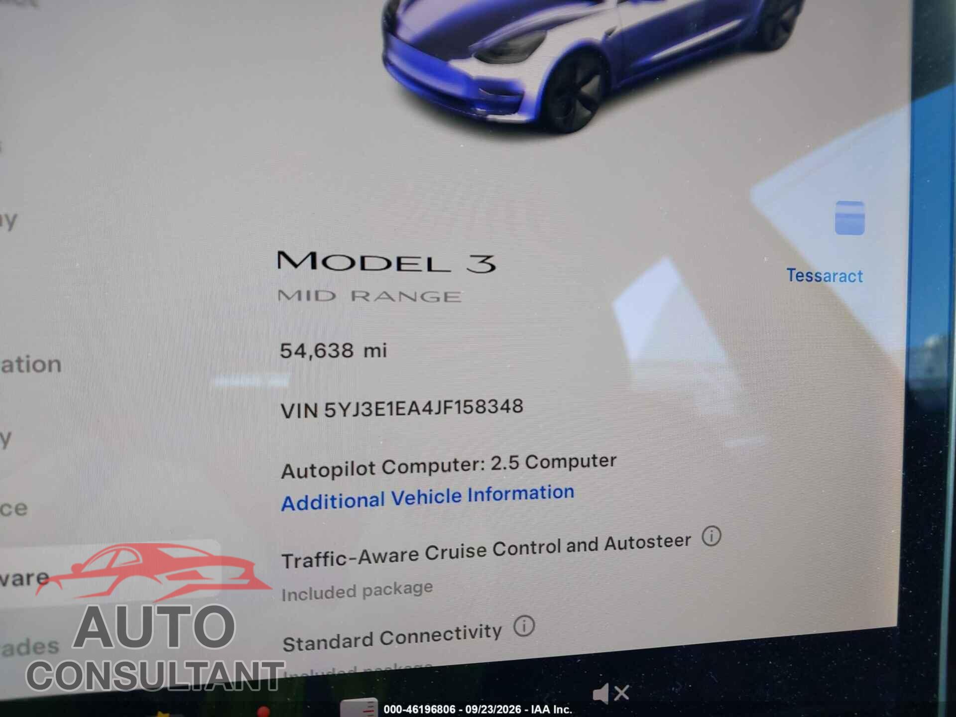TESLA MODELO 3 2018 - 5YJ3E1EA4JF158348