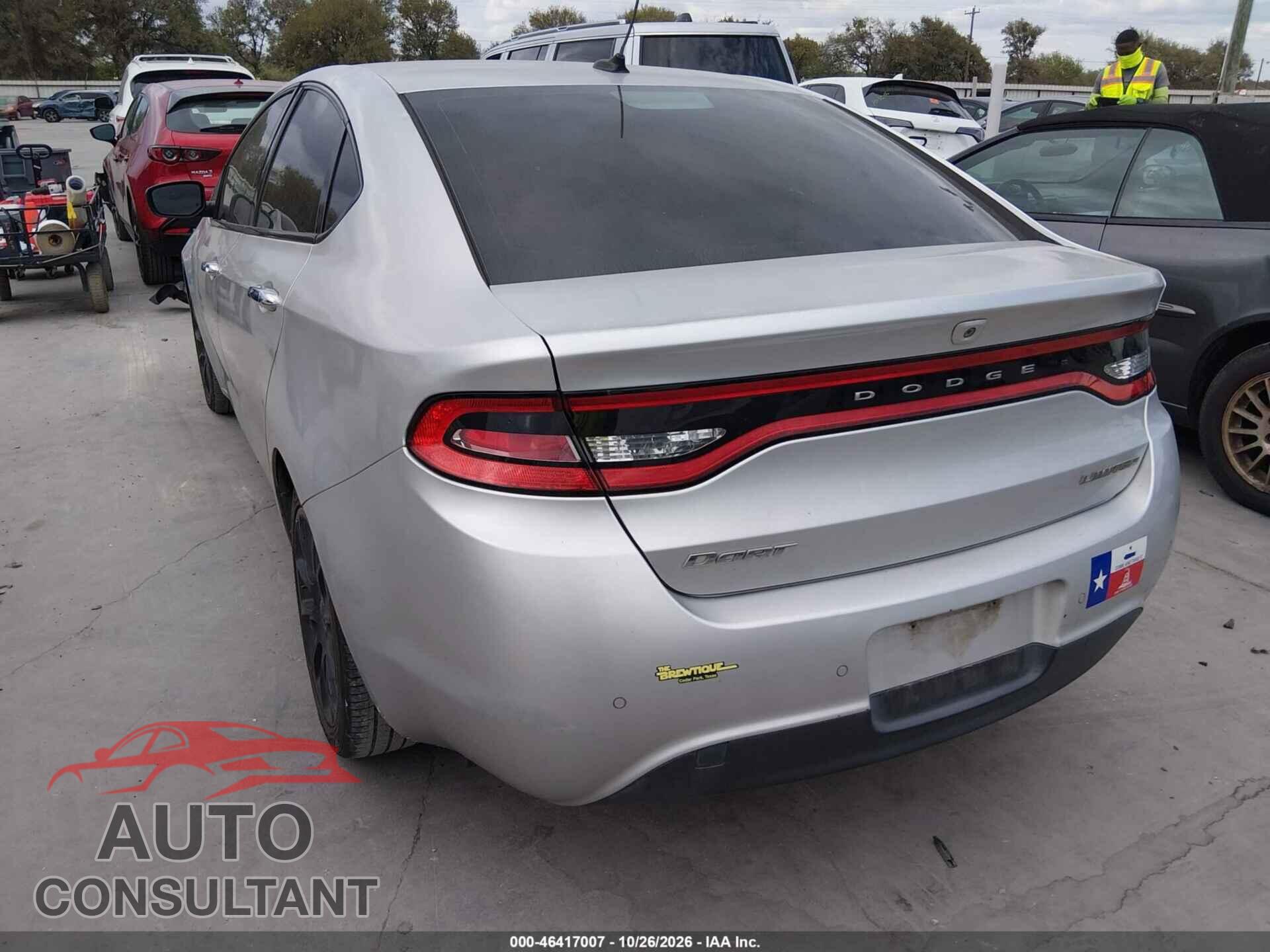 DODGE DART 2013 - 1C3CDFCA3DD200995