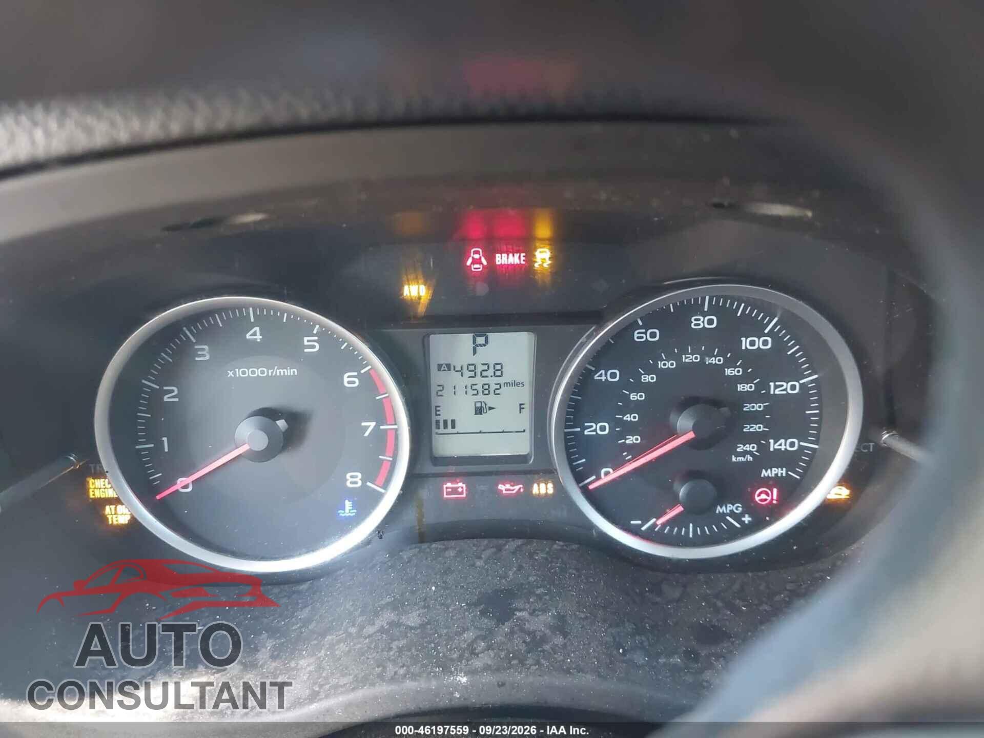 SUBARU FORESTER 2014 - JF2SJAAC3EH451003