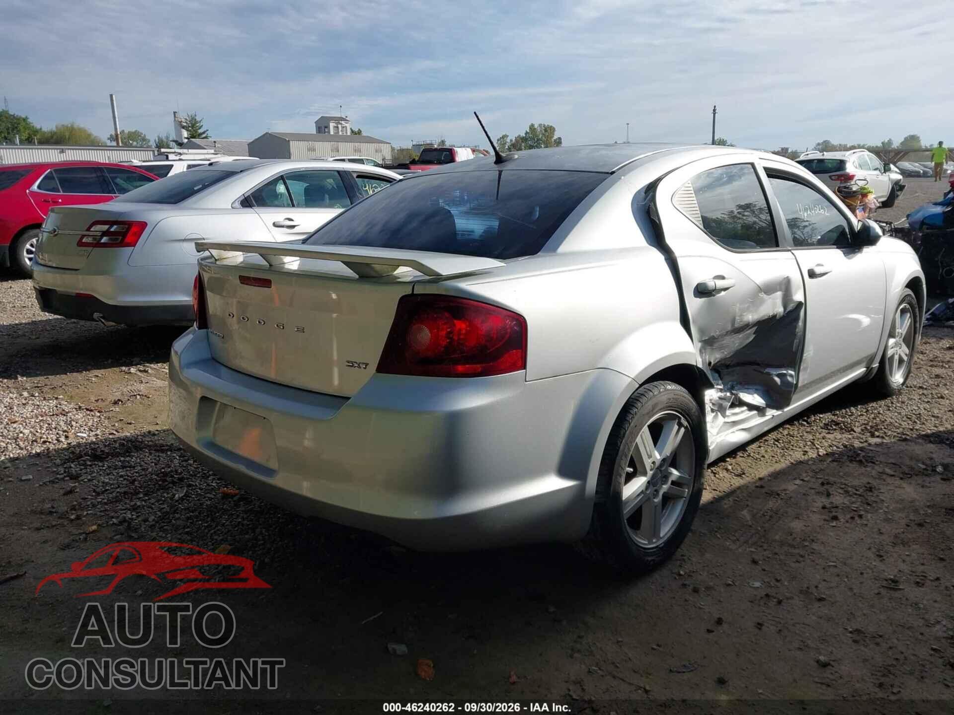 DODGE AVENGER 2012 - 1C3CDZCB1CN183326