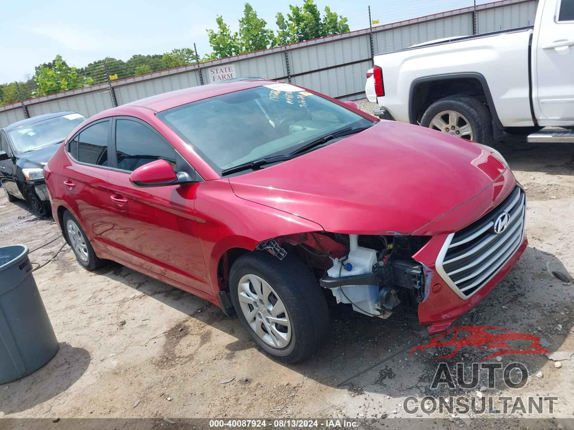 HYUNDAI ELANTRA 2017 - KMHD74LF9HU357732