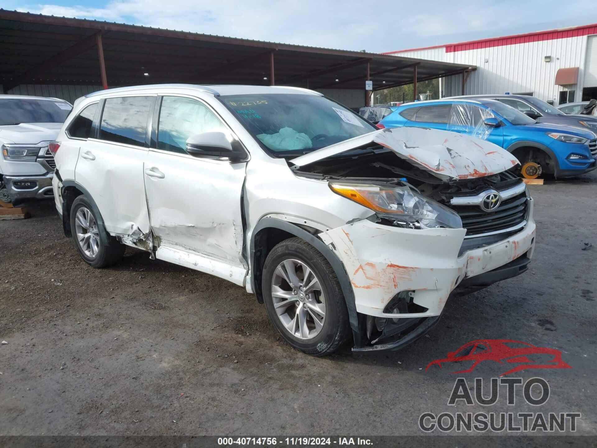 TOYOTA HIGHLANDER 2015 - 5TDJKRFH6FS190215