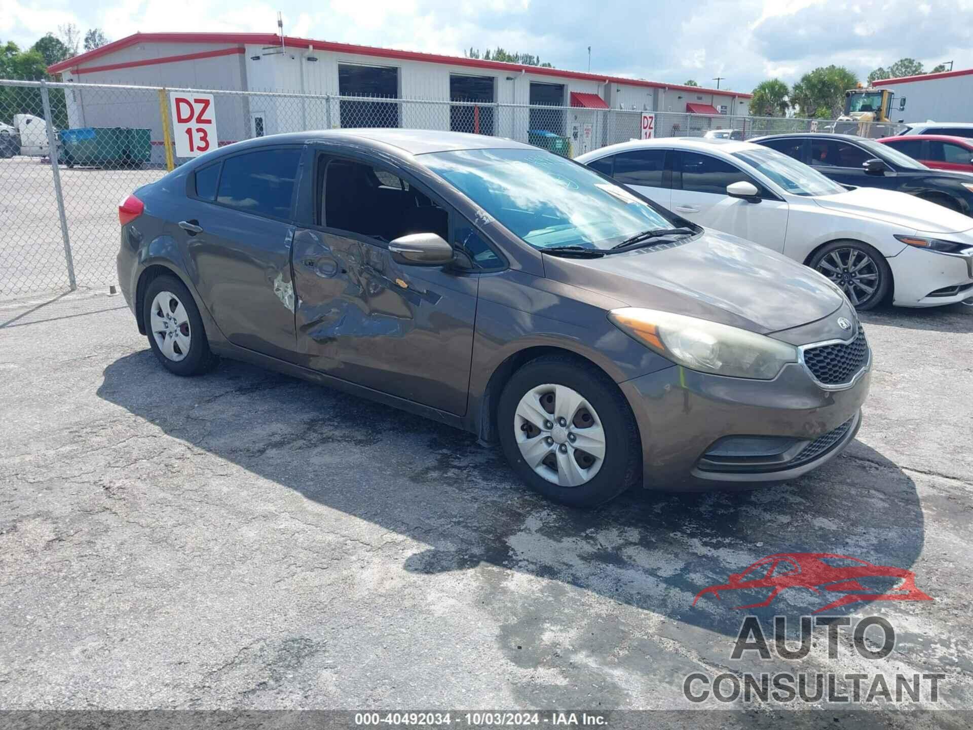 KIA FORTE 2015 - KNAFX4A62F5309347