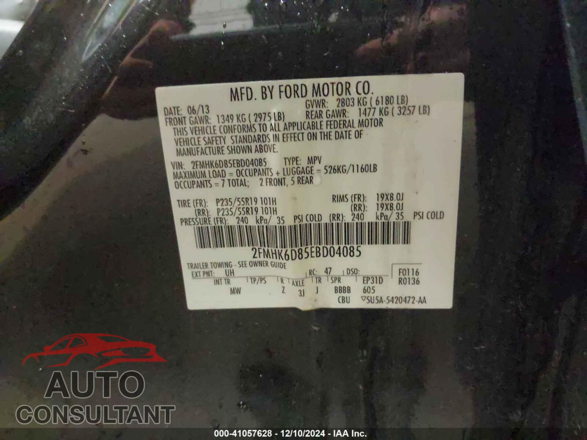FORD FLEX 2014 - 2FMHK6D85EBD04085