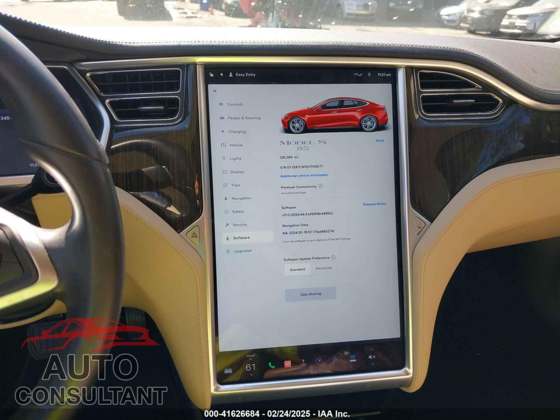 TESLA MODEL S 2013 - 5YJSA1CN1DFP09577