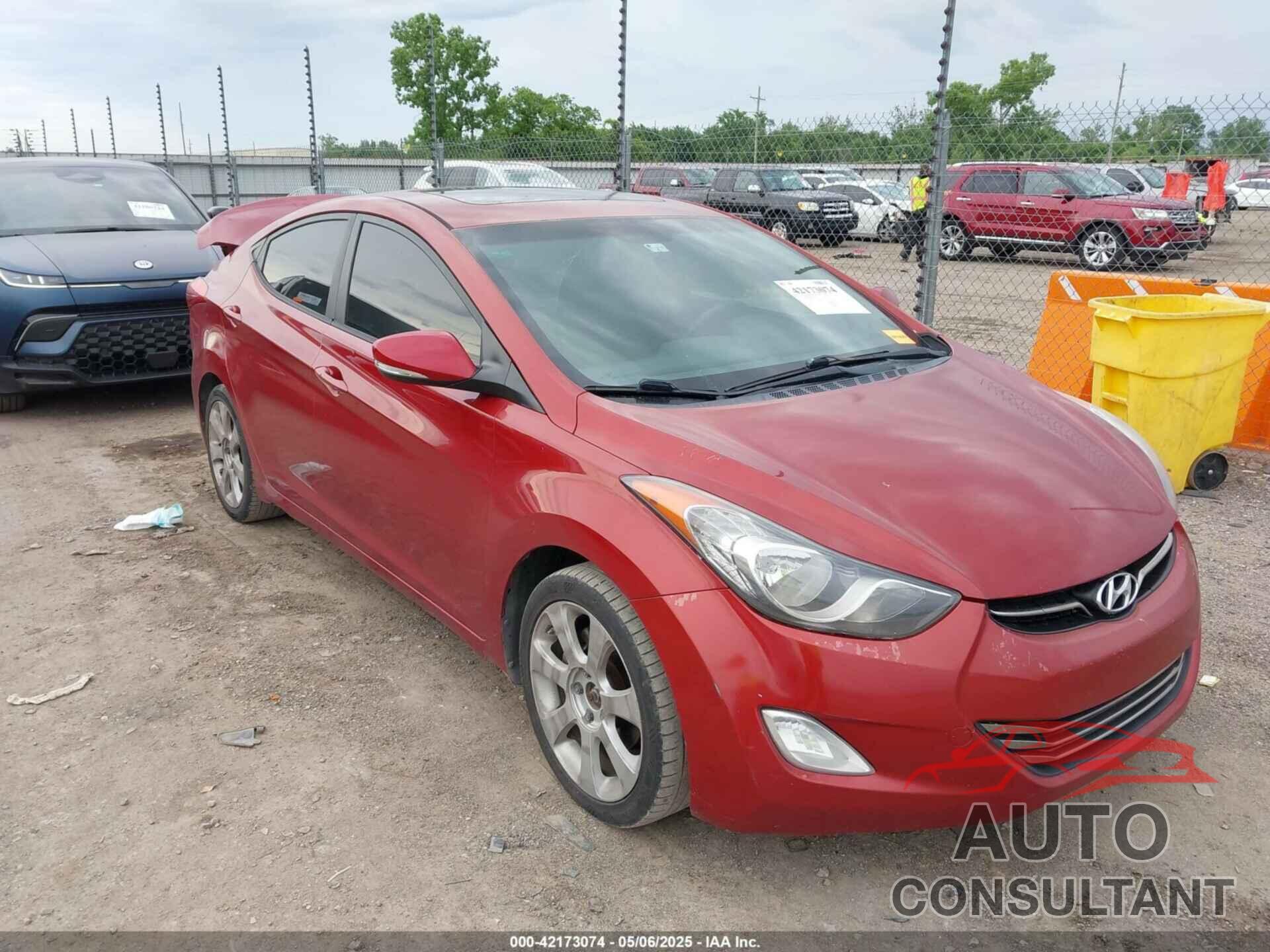 HYUNDAI ELANTRA 2012 - KMNHDH4AE8CU47281