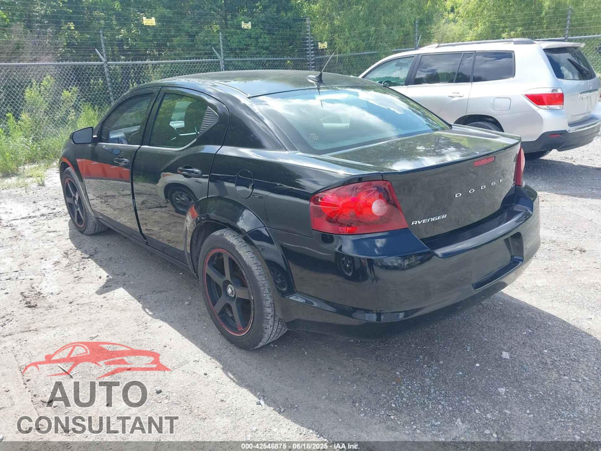 DODGE AVENGER 2013 - 1C3CDZAB5DN587122