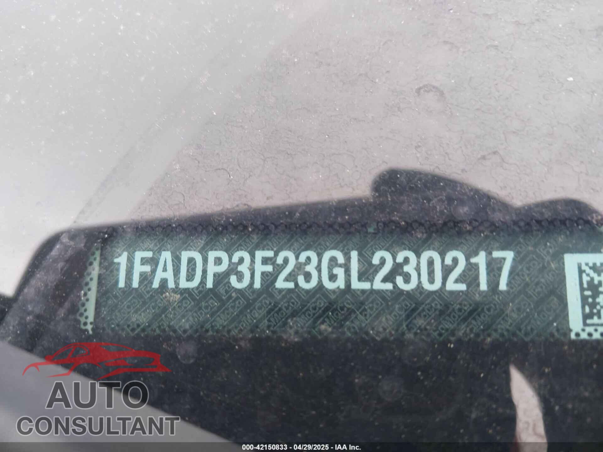 FORD FOCUS 2016 - 1FADP3F23GL230217