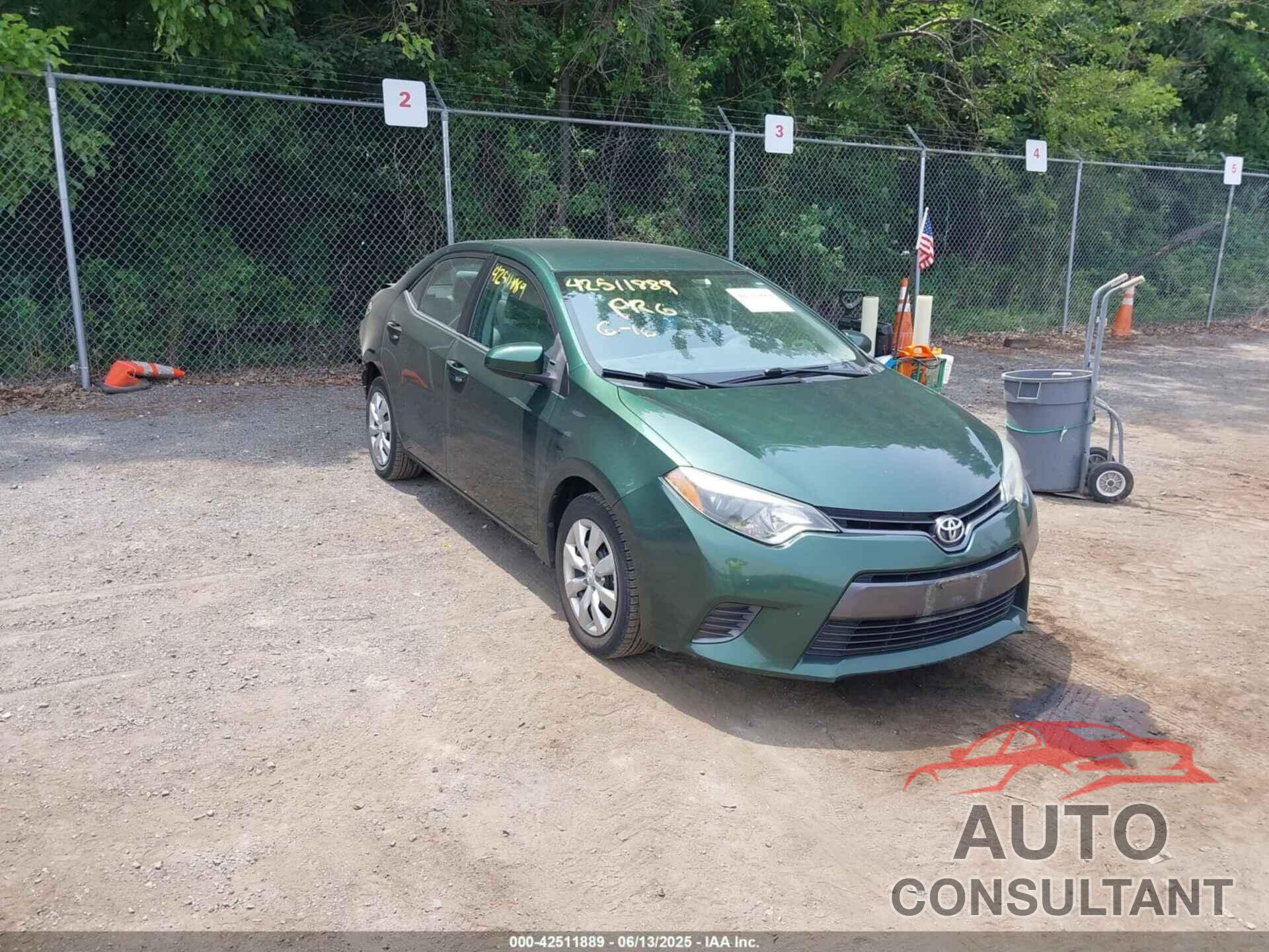 TOYOTA COROLLA 2015 - 2T1BURHEXFC399113