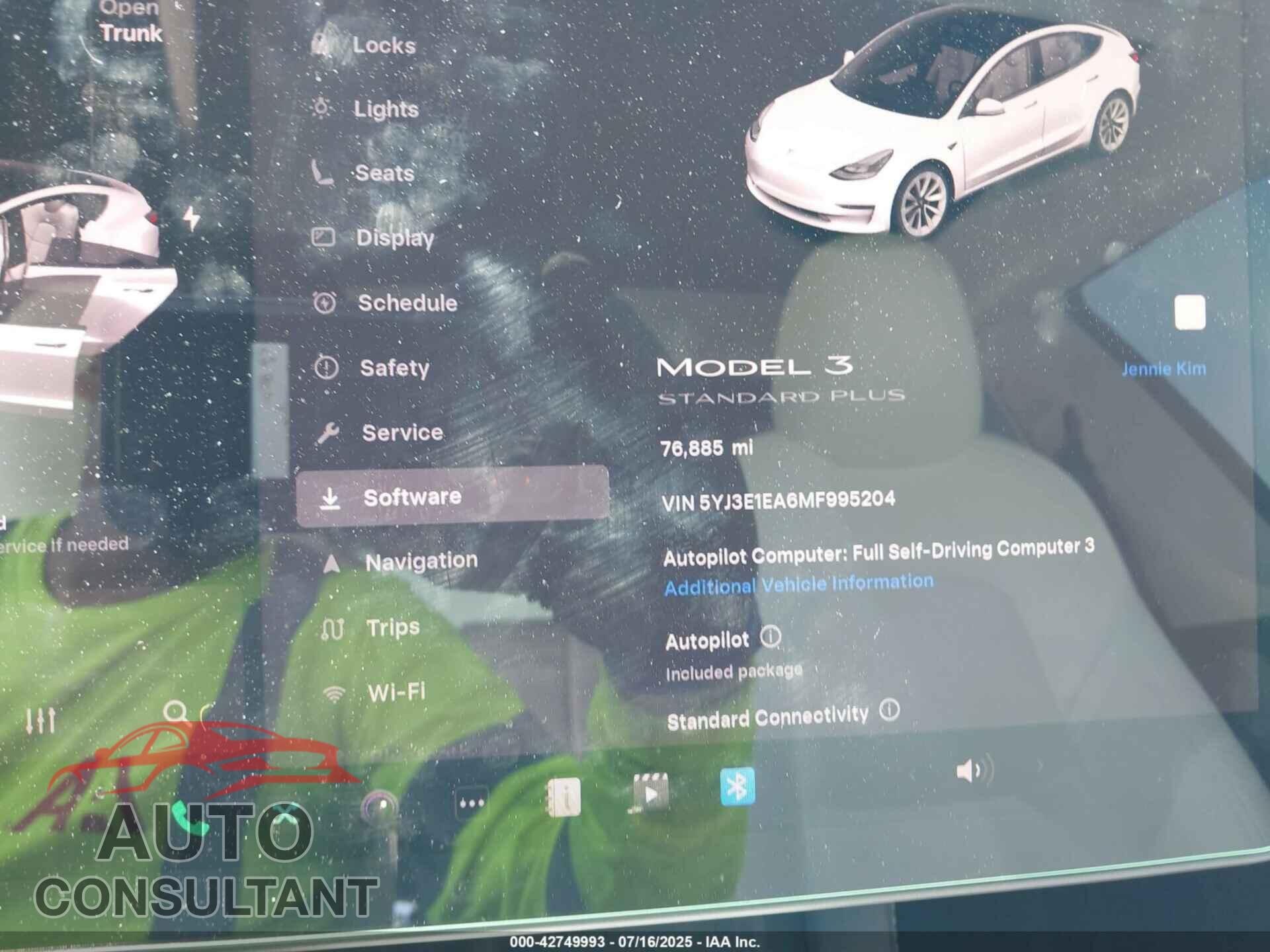 TESLA MODEL 3 2021 - 5YJ3E1EA6MF995204