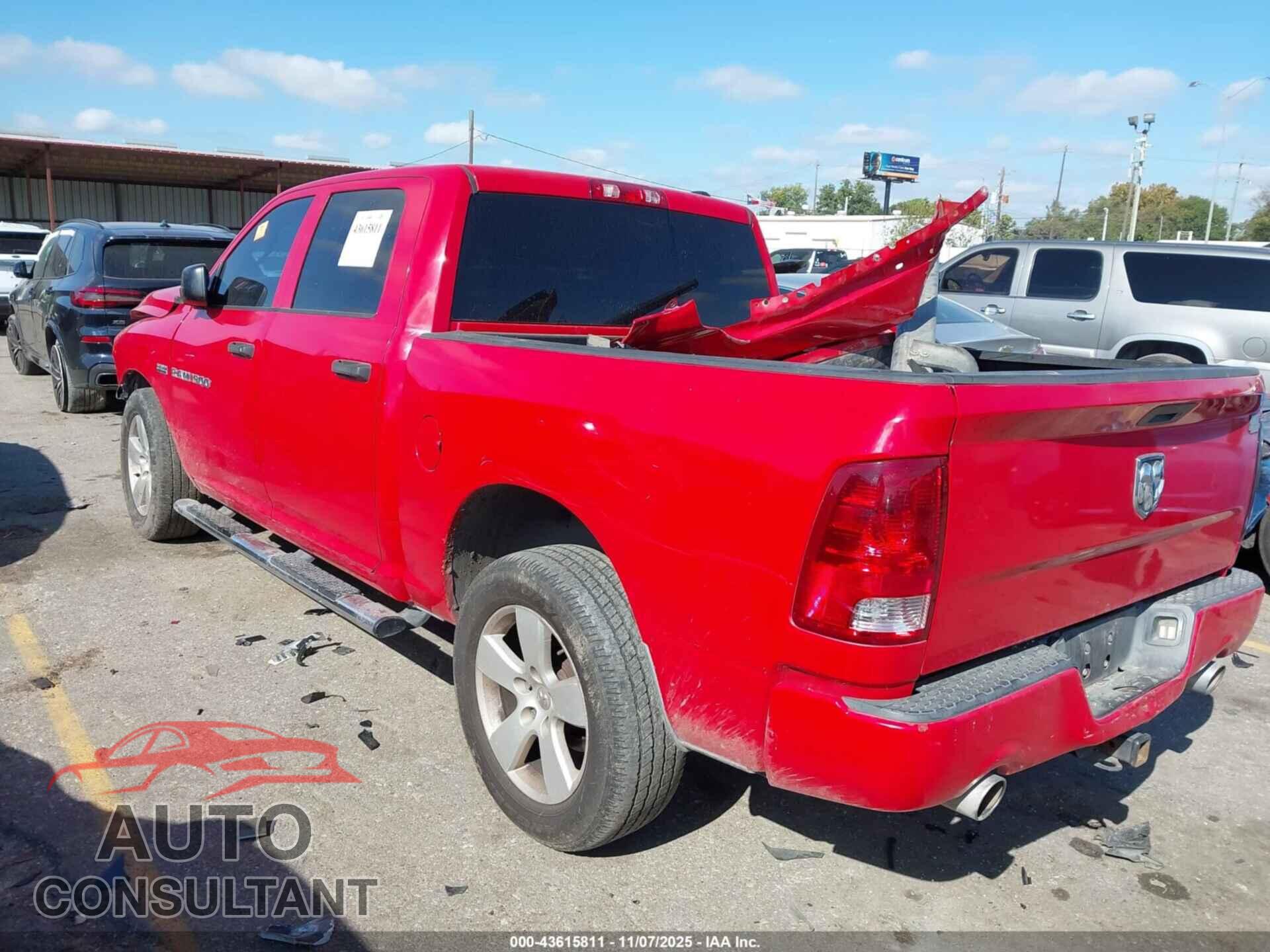DODGE RAM 1500 2012 - 1C6RD6KT3CS181777