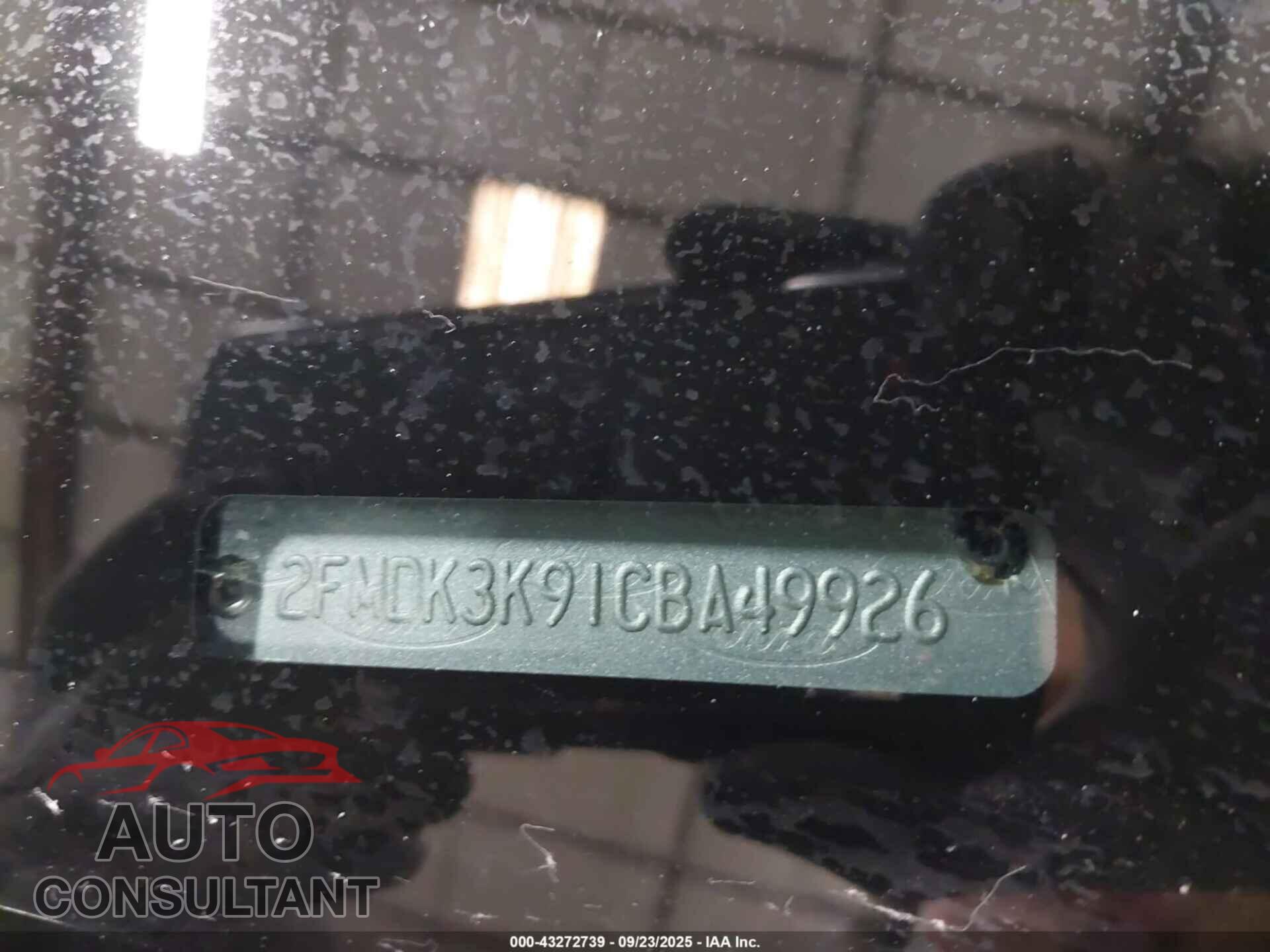 FORD EDGE 2012 - 2FMDK3K91CBA49926