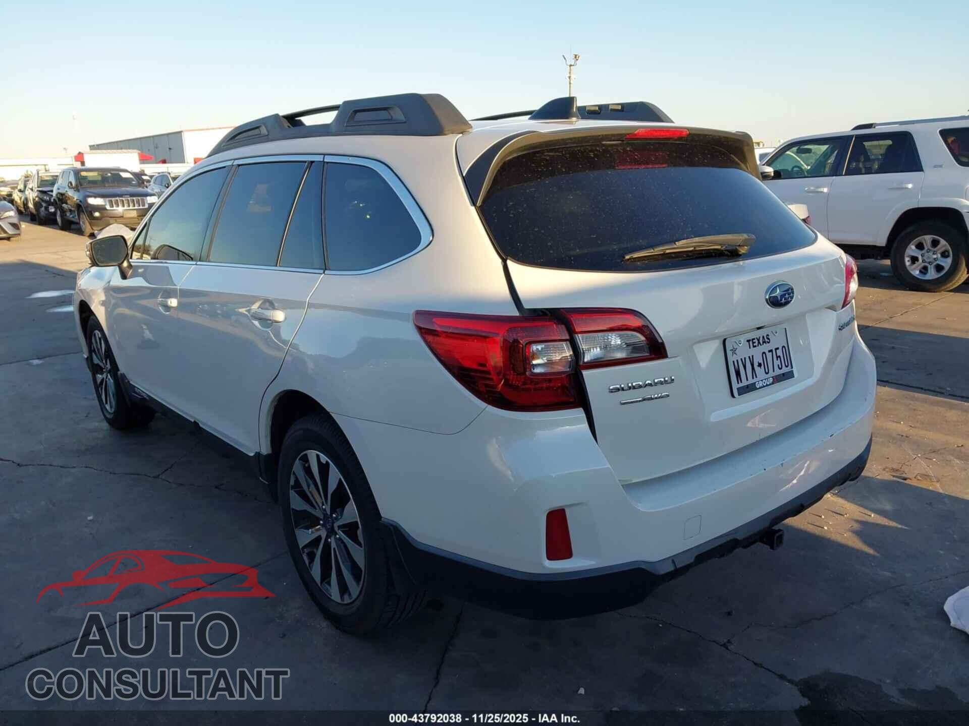 SUBARU OUTBACK 2016 - 4S4BSBNC3G3243467