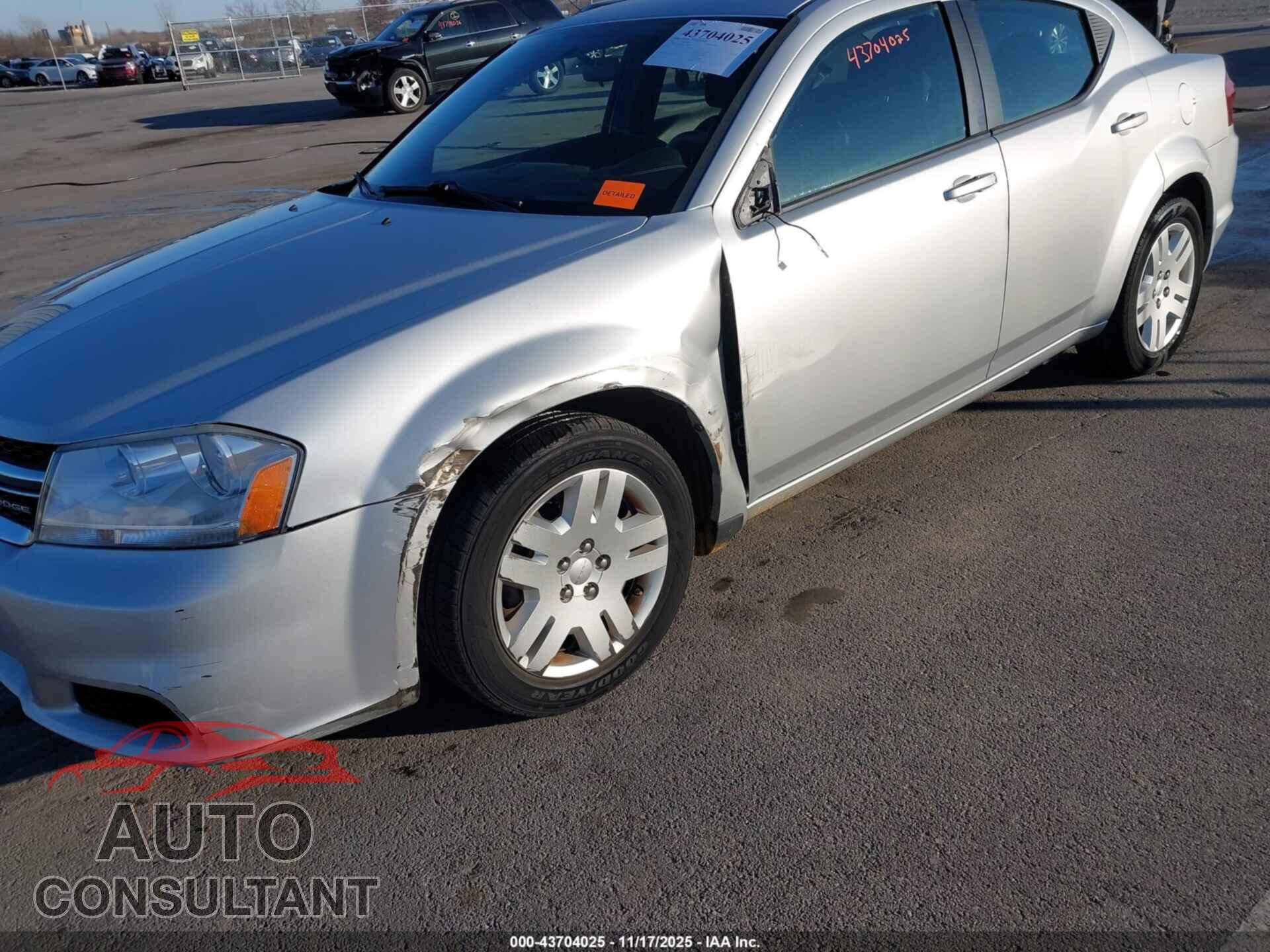 DODGE AVENGER 2012 - 1C3CDZAB8CN128357