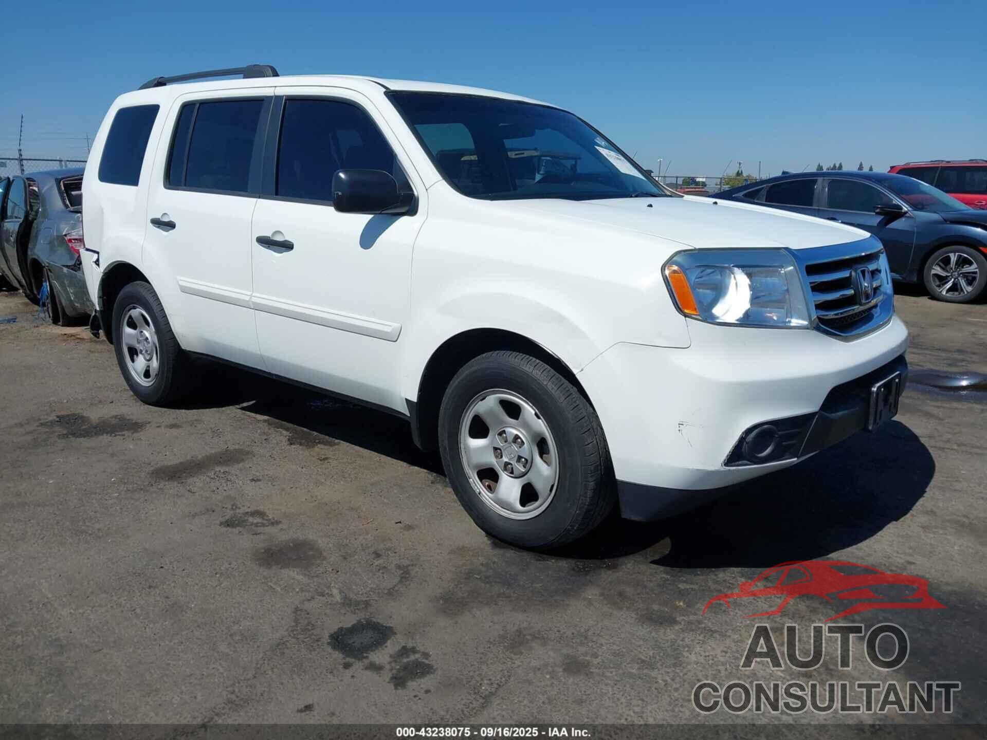 HONDA PILOT 2012 - 5FNYF3H27CB029672