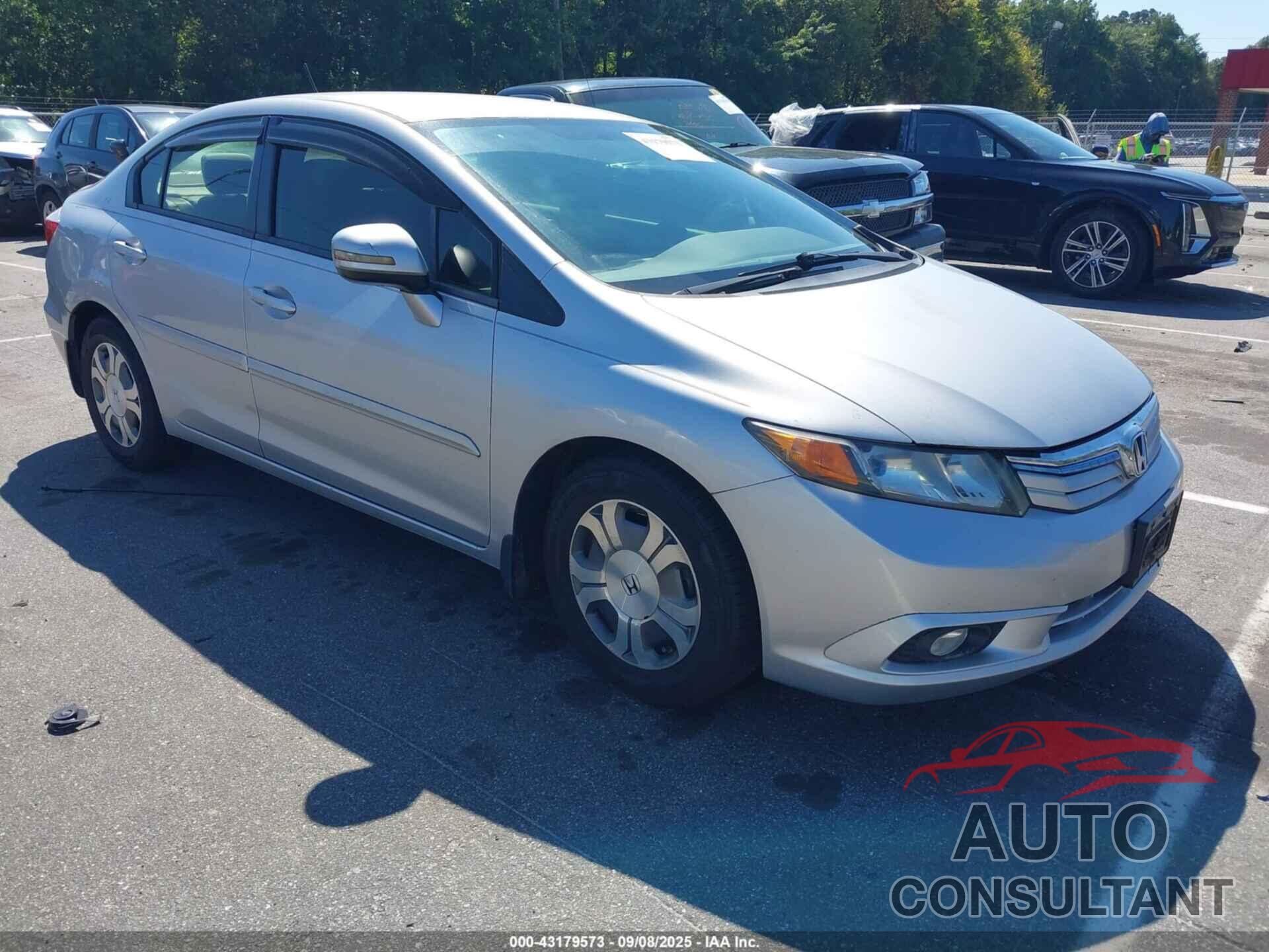 HONDA CIVIC HYBRID 2012 - JHMFB4F30CS007969