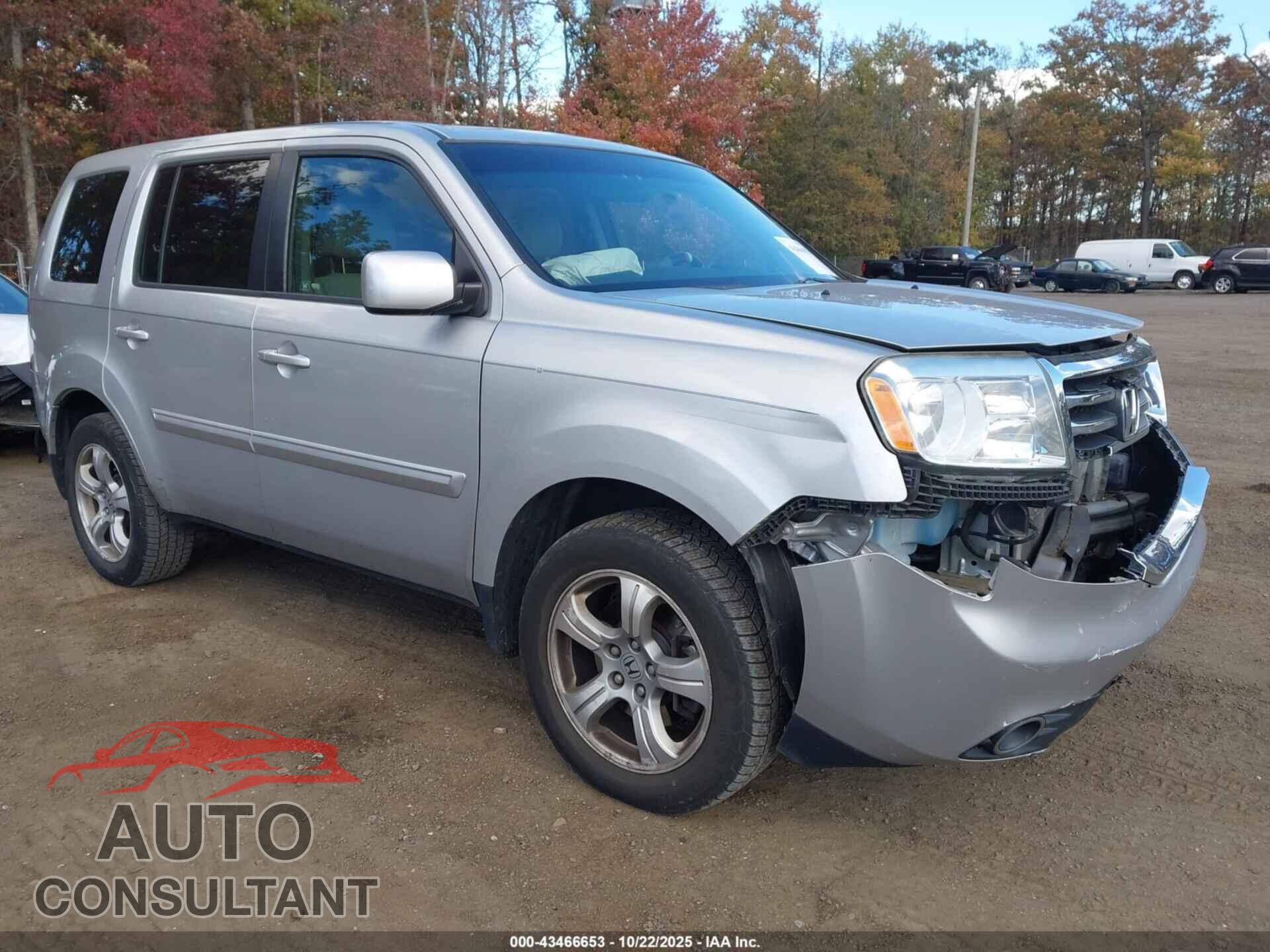 HONDA PILOT 2012 - 5FNYF3H46CB033083