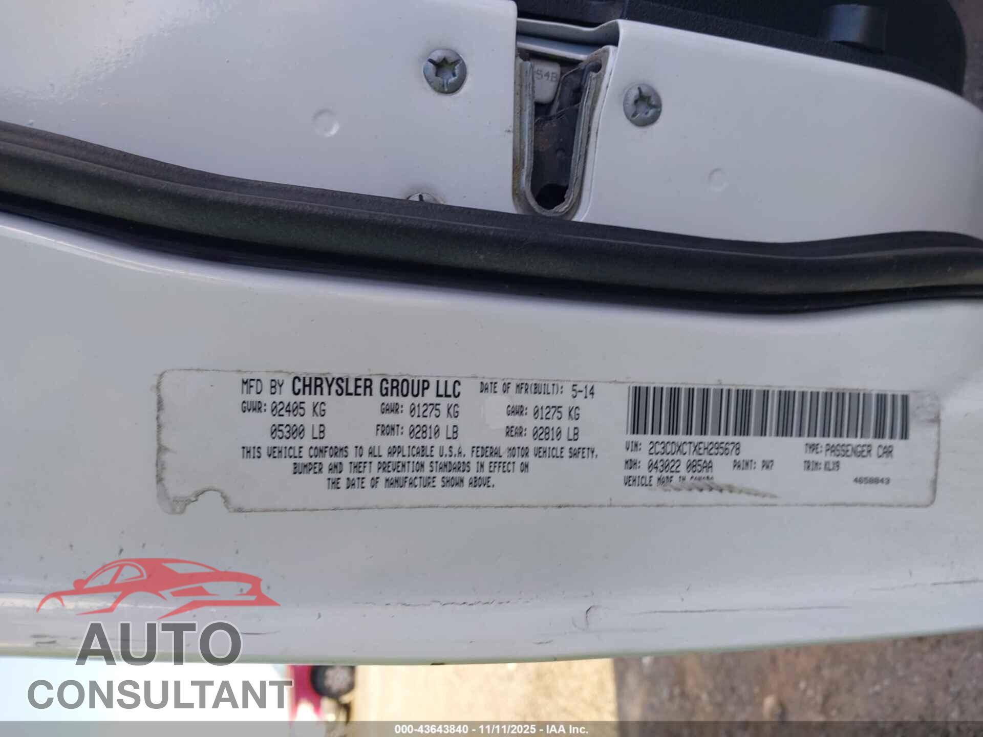 DODGE CHARGER 2014 - 2C3CDXCTXEH295678