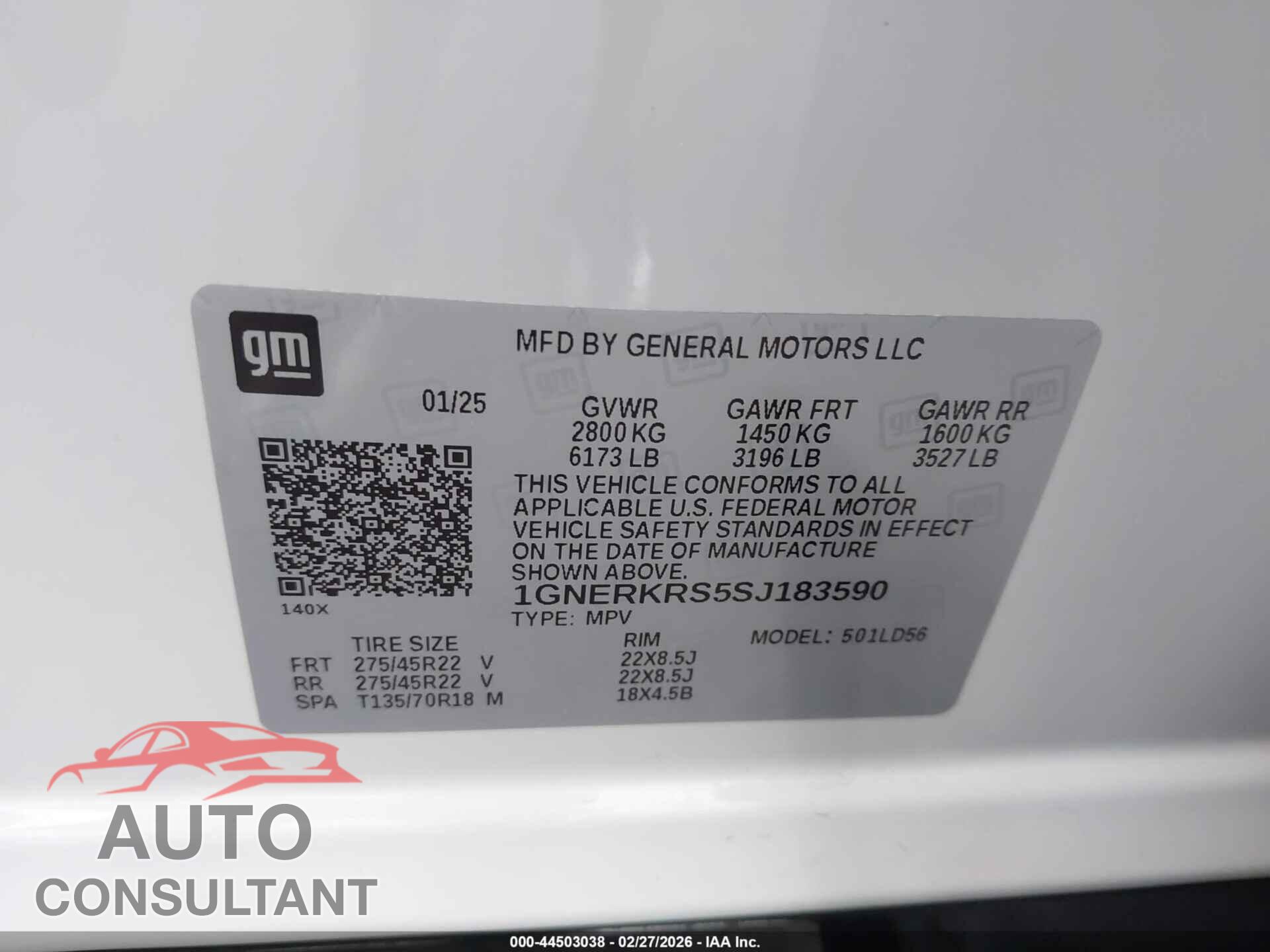 CHEVROLET TRAVERSE 2025 - 1GNERKRS5SJ183590