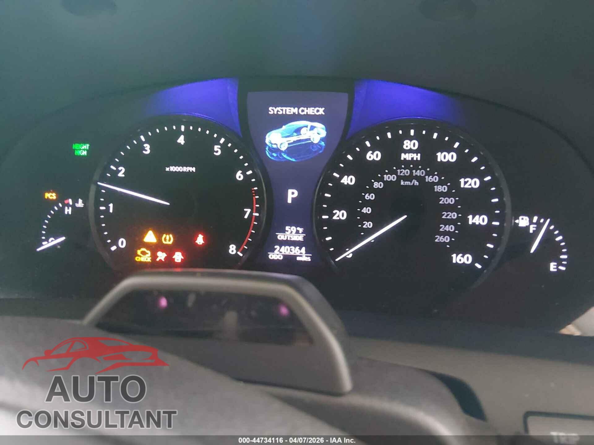 LEXUS LS 460 2014 - JTHGL1EF3E5051459