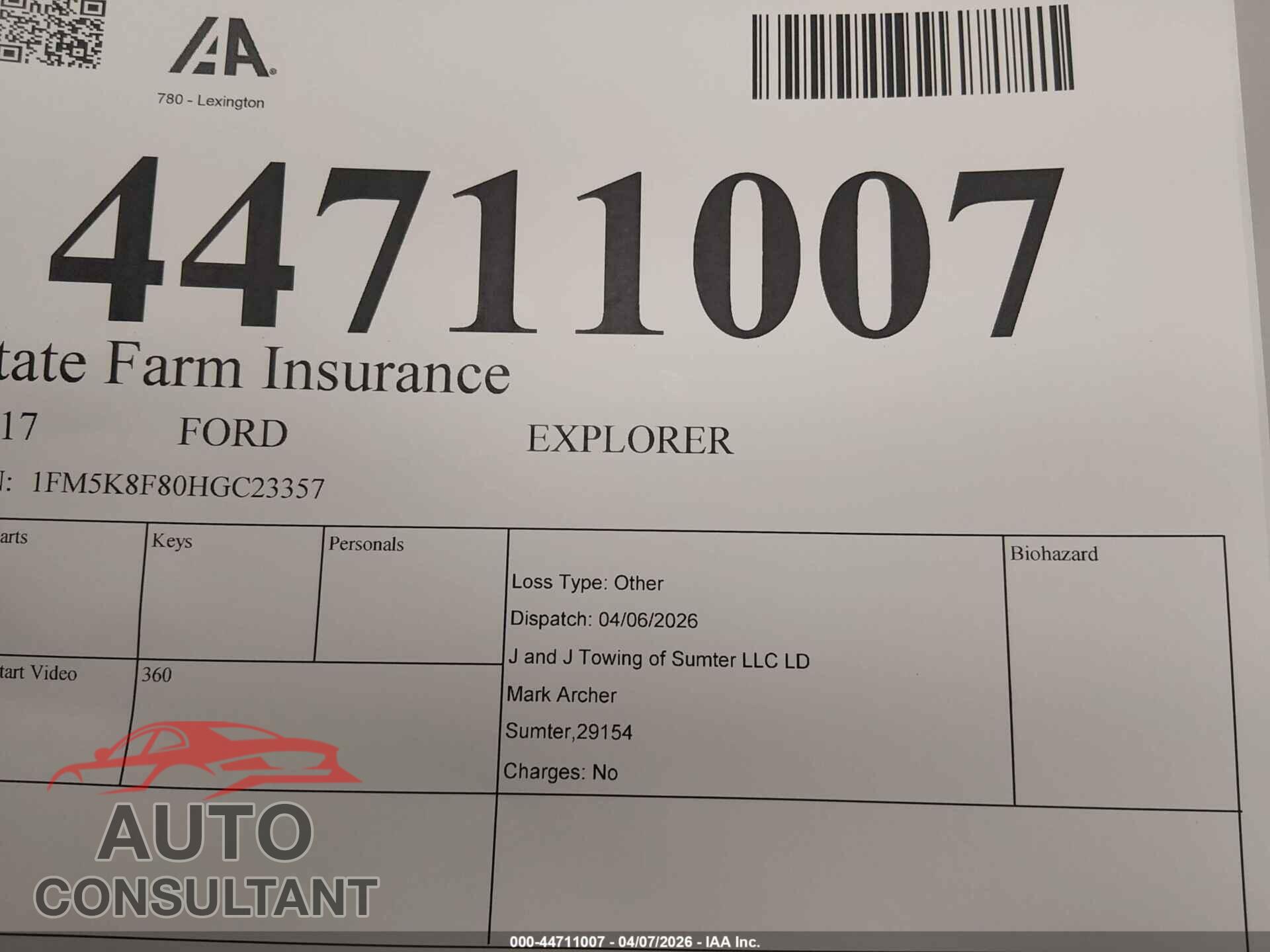 FORD EXPLORER 2017 - 1FM5K8F80HGC23357