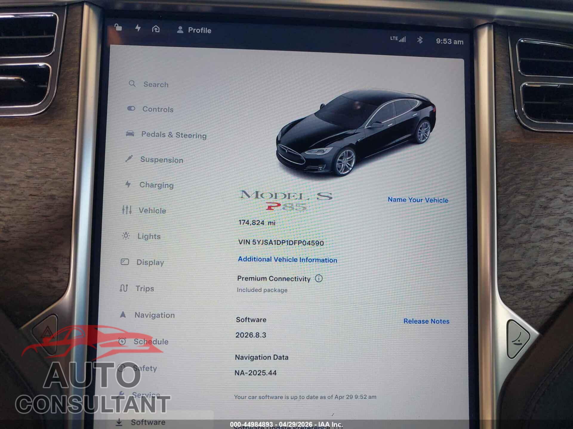 TESLA MODEL S 2013 - 5YJSA1DP1DFP04590