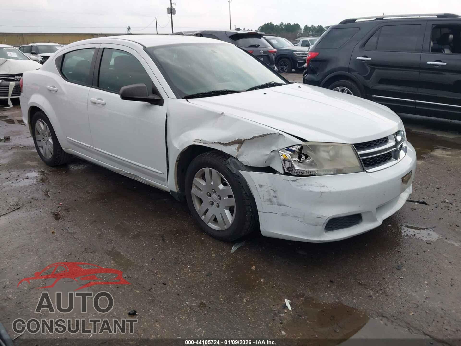 DODGE AVENGER 2012 - 1C3CDZAB0CN285204
