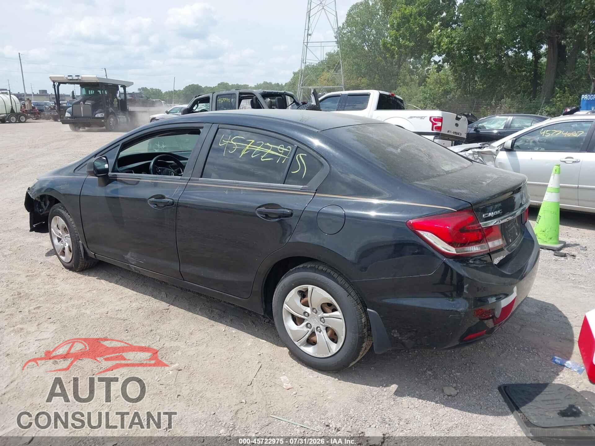 HONDA CIVIC 2013 - 19XFB2F54DE095176