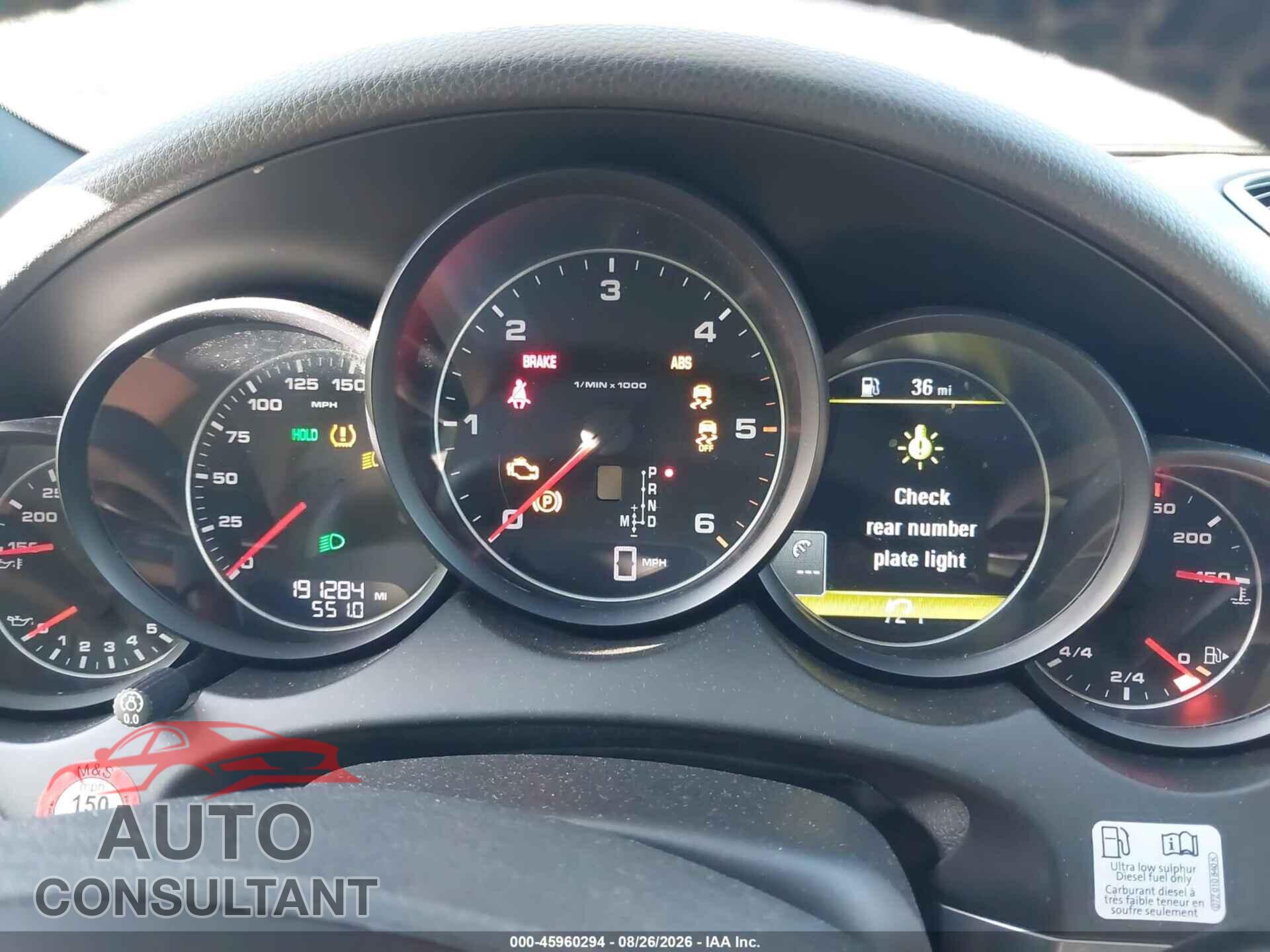 PORSCHE CAYENNE 2013 - WP1AF2A20DLA36353