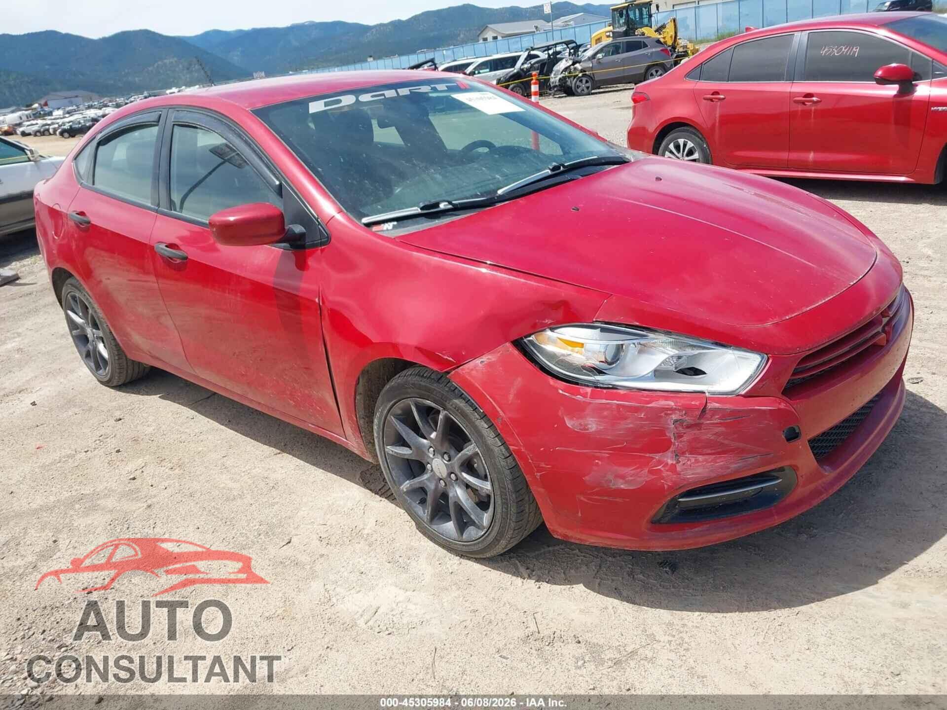 DODGE DART 2013 - 1C3CDFAA0DD201637