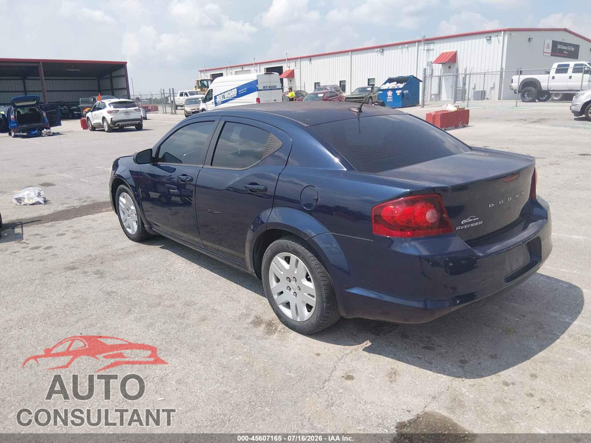 DODGE AVENGER 2013 - 1C3CDZAB9DN576432