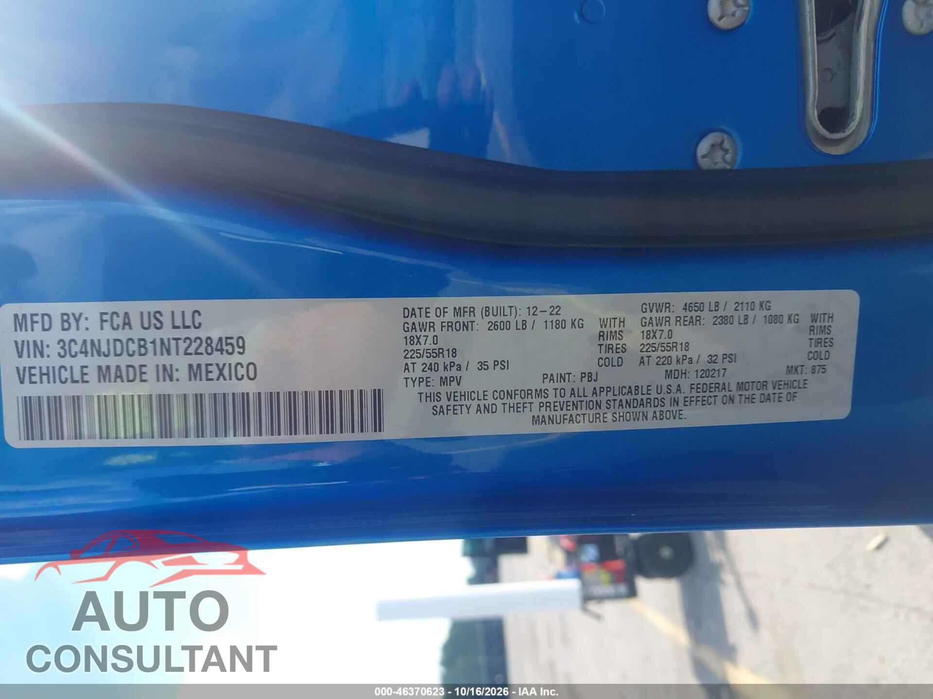 JEEP COMPASS 2022 - 3C4NJDCB1NT228459
