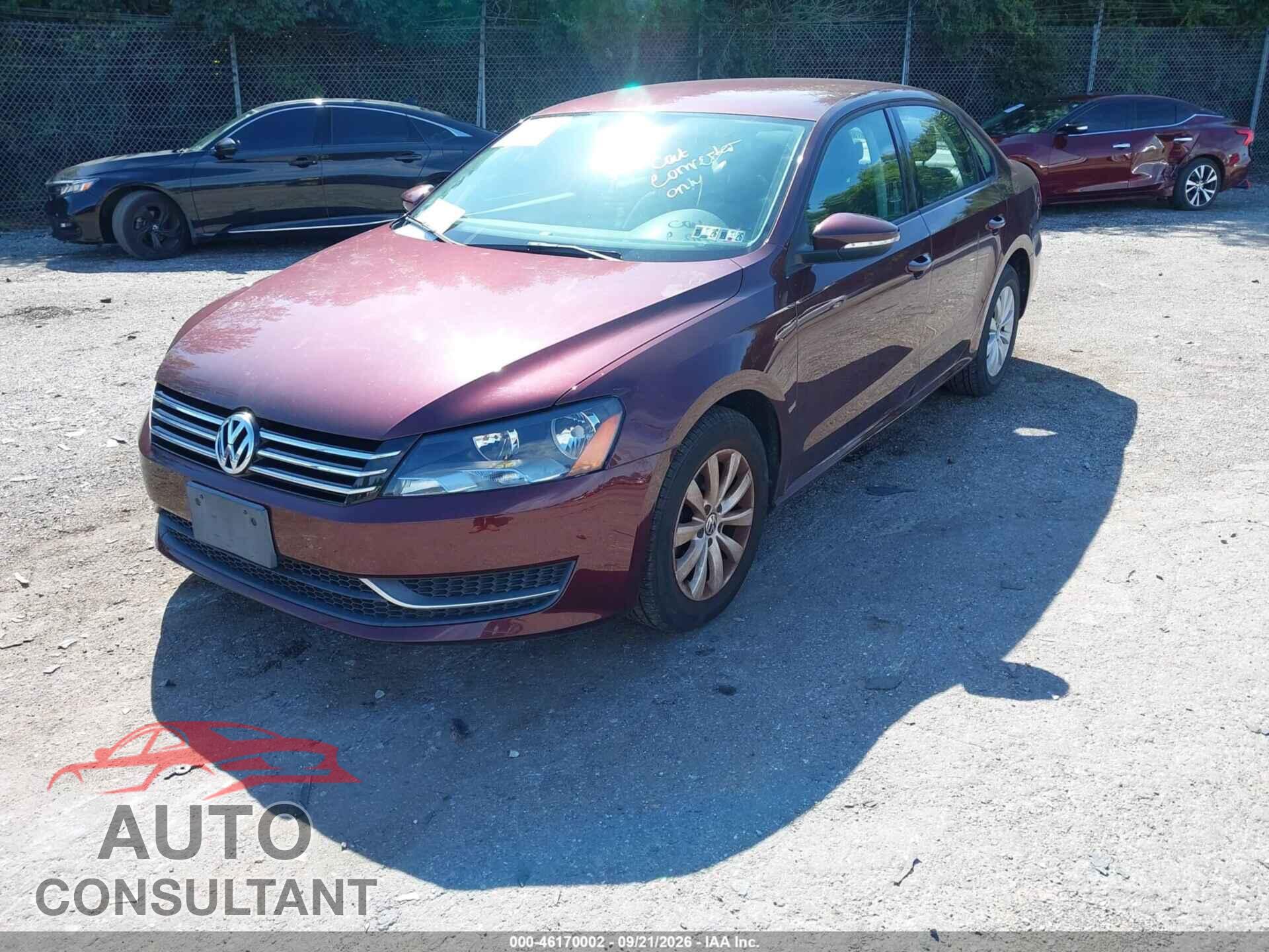 VOLKSWAGEN PASSAT 2012 - 1VWAP7A37CC037340