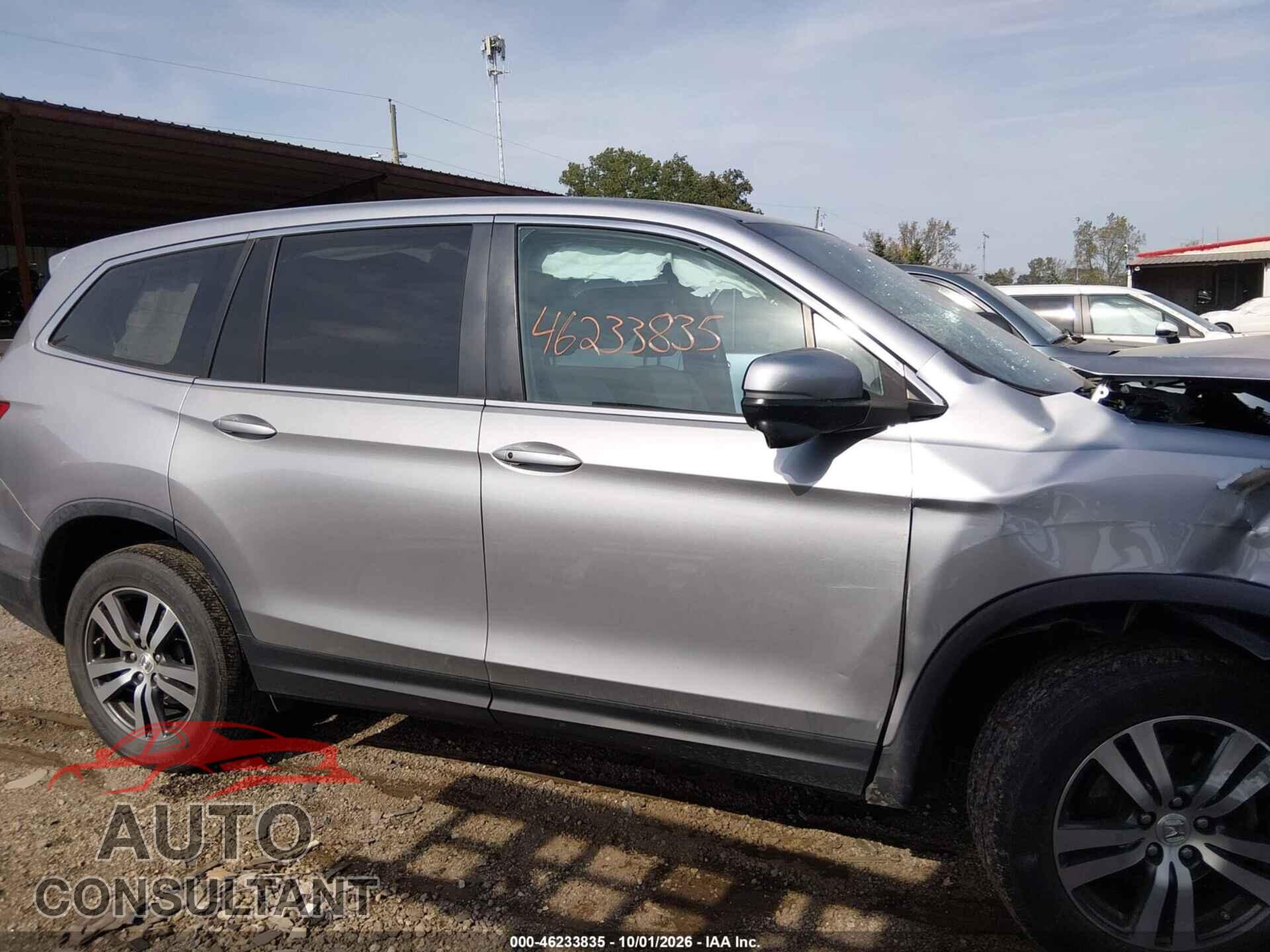 HONDA PILOT 2017 - 5FNYF6H50HB033596