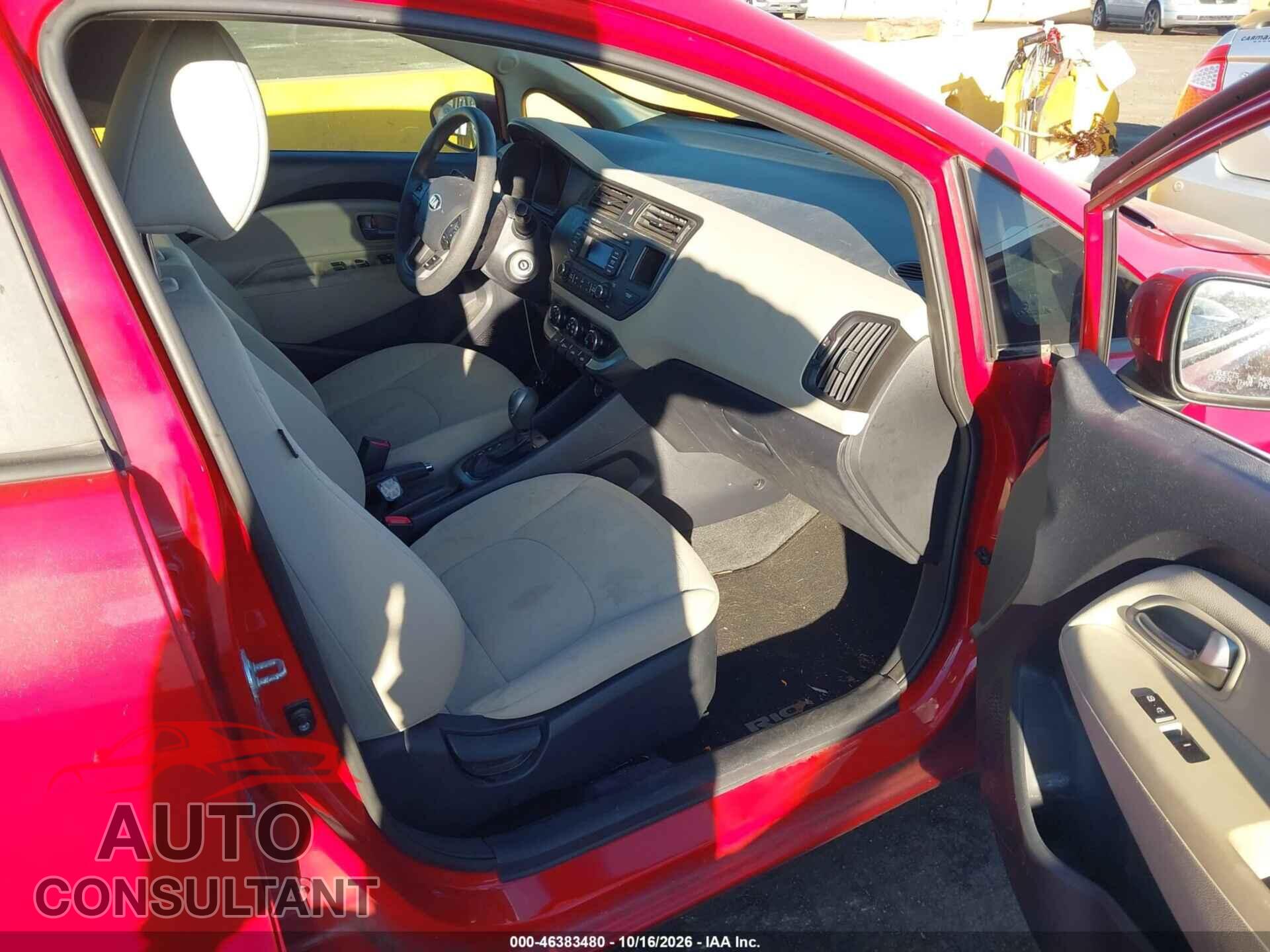 KIA RIO 2013 - KNADN4A39D6232082