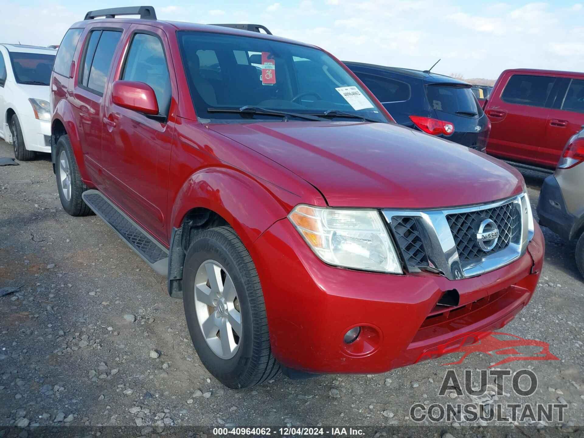 NISSAN PATHFINDER 2010 - 5N1AR1NB2AC628471