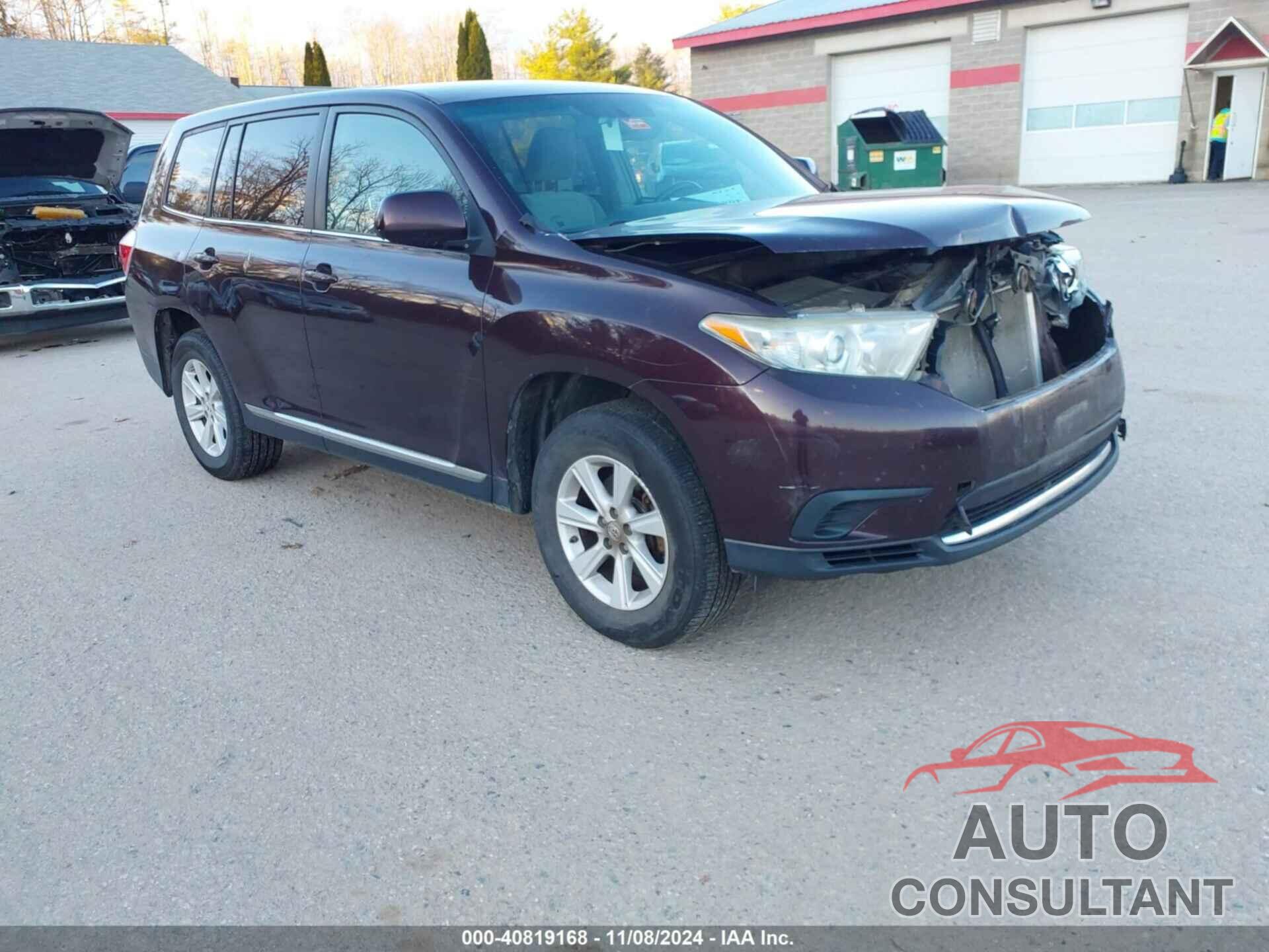 TOYOTA HIGHLANDER 2013 - 5TDBK3EH3DS197767