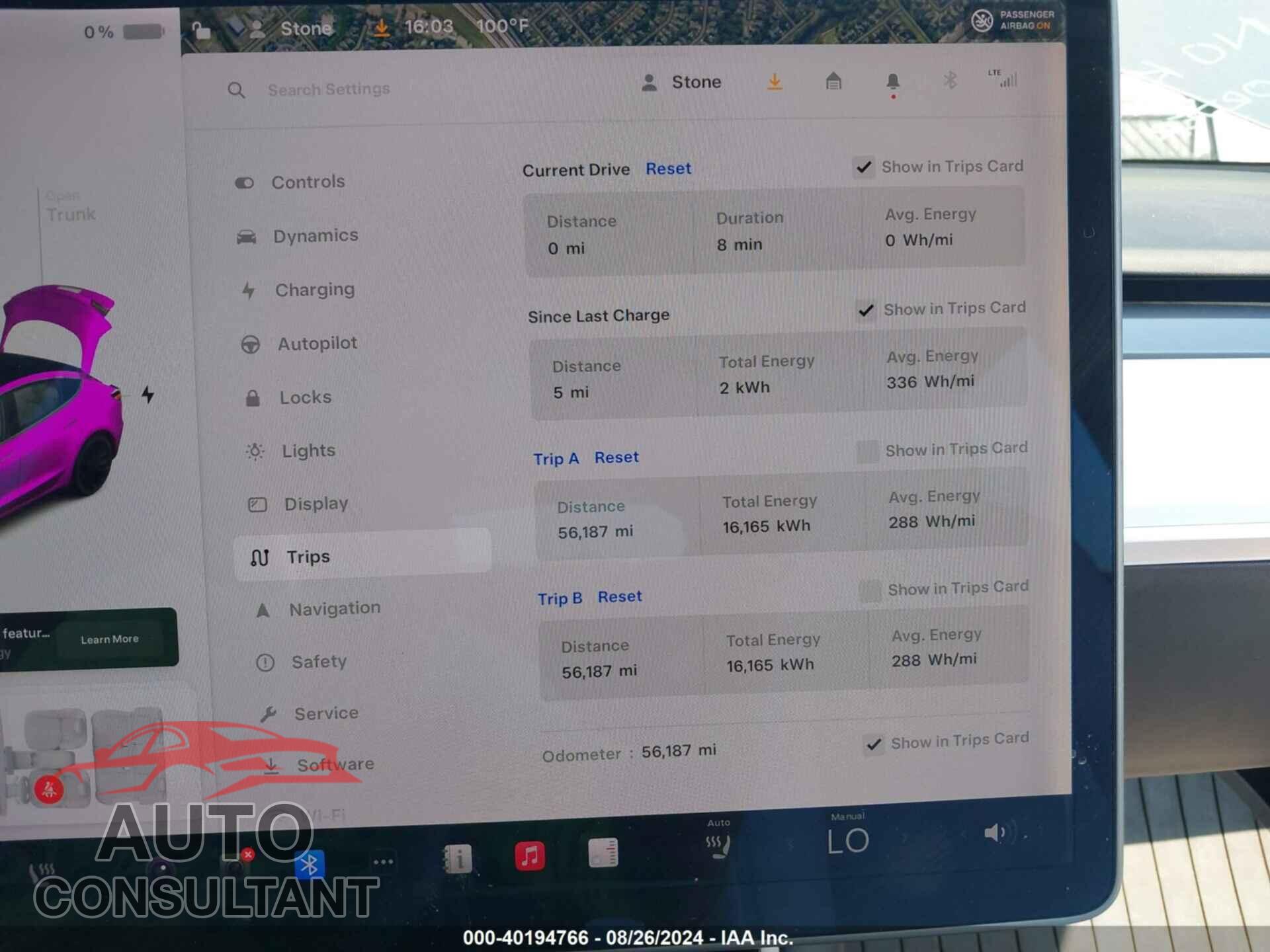 TESLA MODEL 3 2020 - 5YJ3E1EA8LF793155