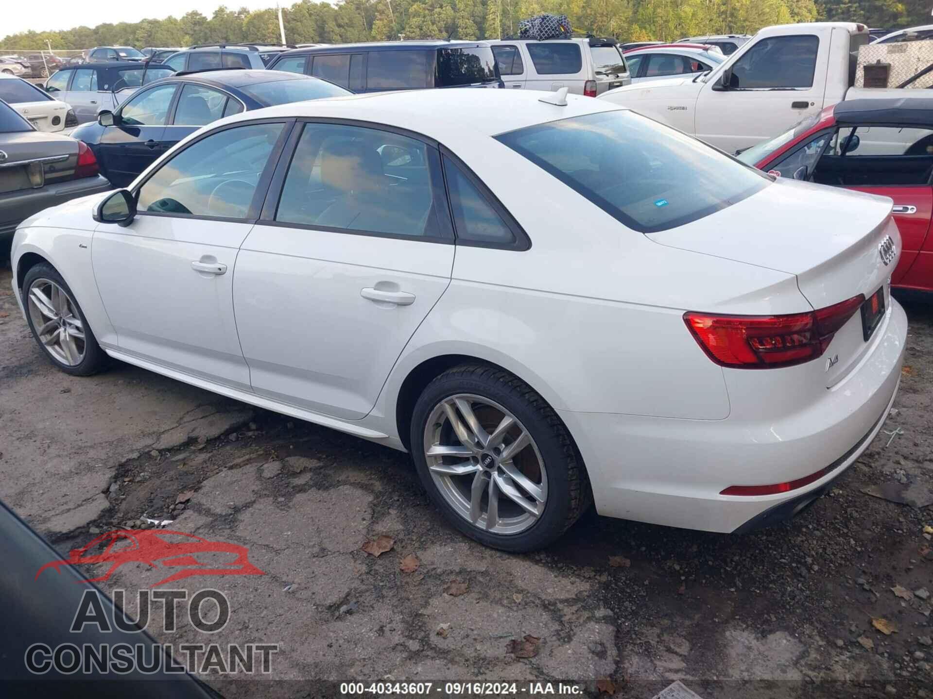 AUDI A4 2017 - WAUDNAF42HN055564