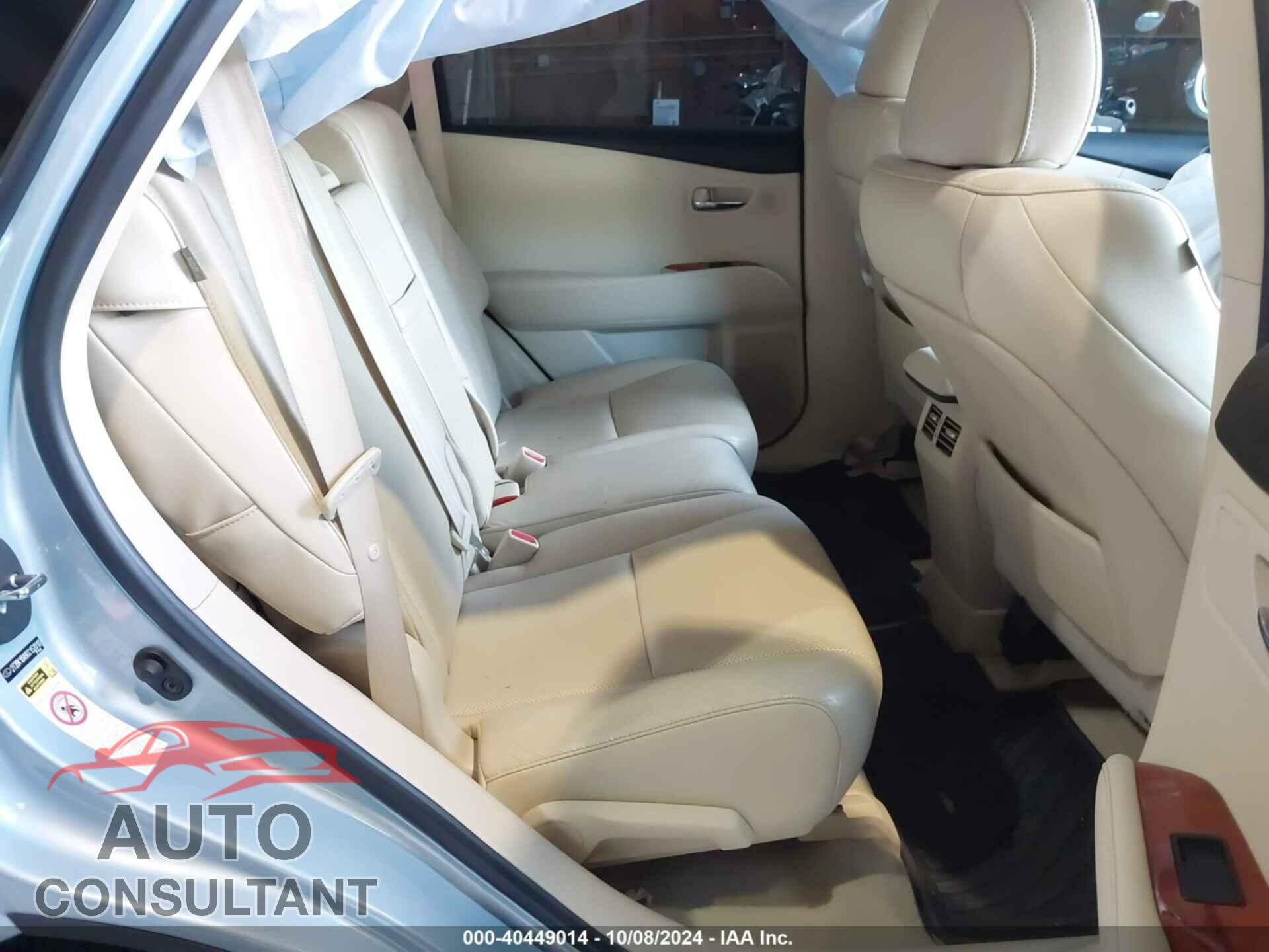 LEXUS RX 350 2012 - 2T2BK1BA9CC152010