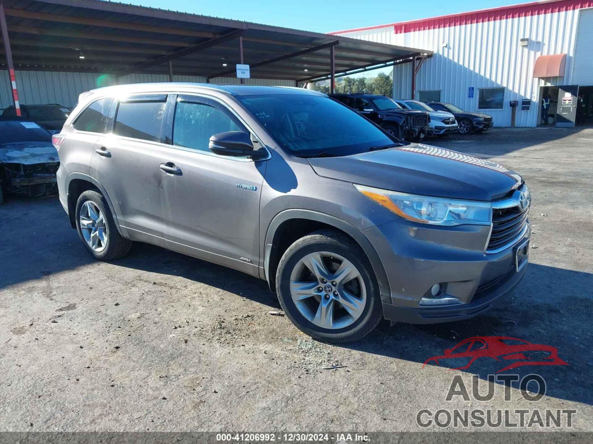 TOYOTA HIGHLANDER HYBRID 2016 - 5TDDCRFH7GS015886
