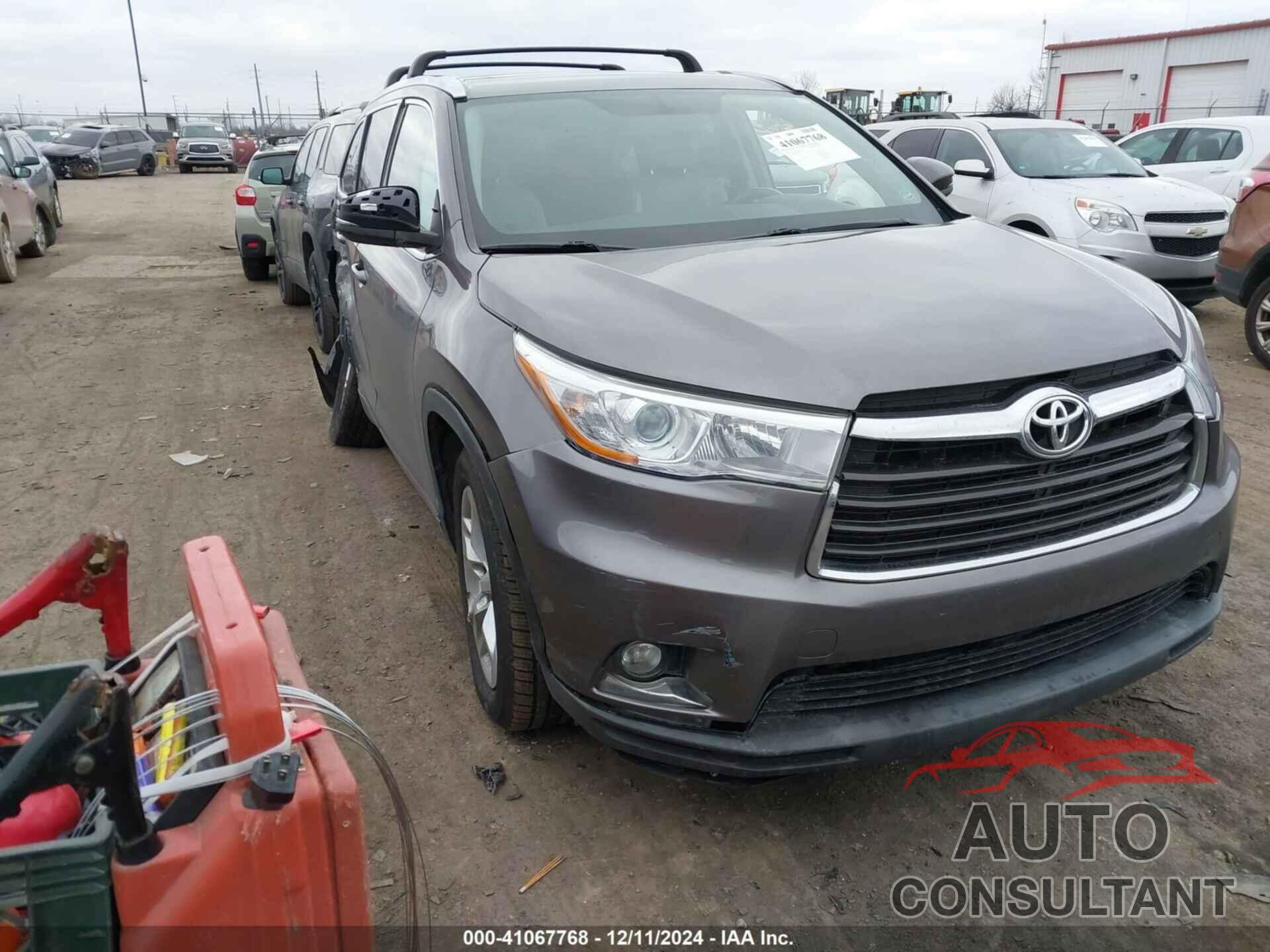 TOYOTA HIGHLANDER 2016 - 5TDDKRFH0GS236412