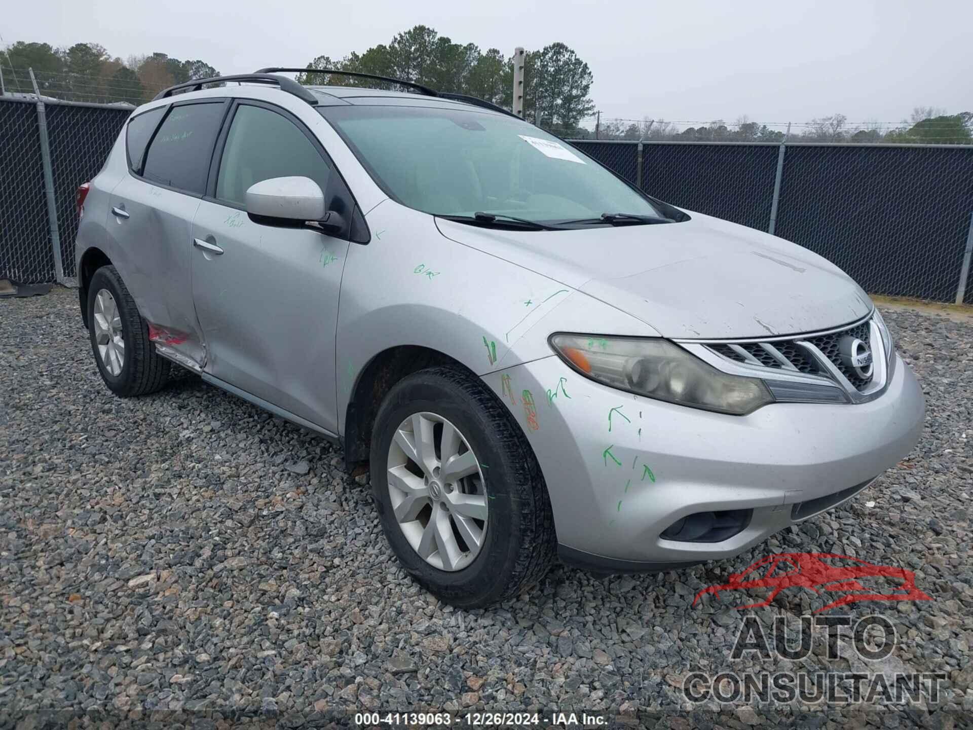 NISSAN MURANO 2012 - JN8AZ1MU9CW113514