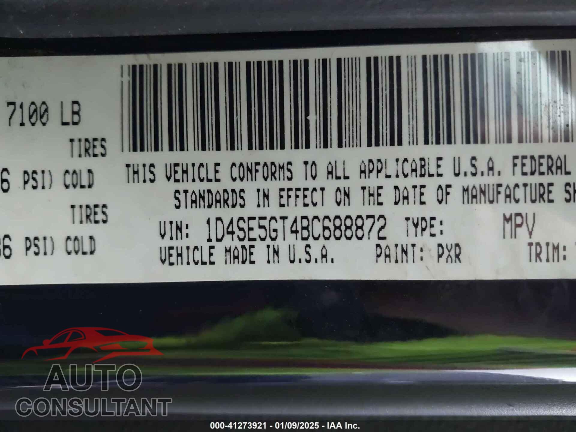 DODGE DURANGO 2011 - 1D4SE5GT4BC688872